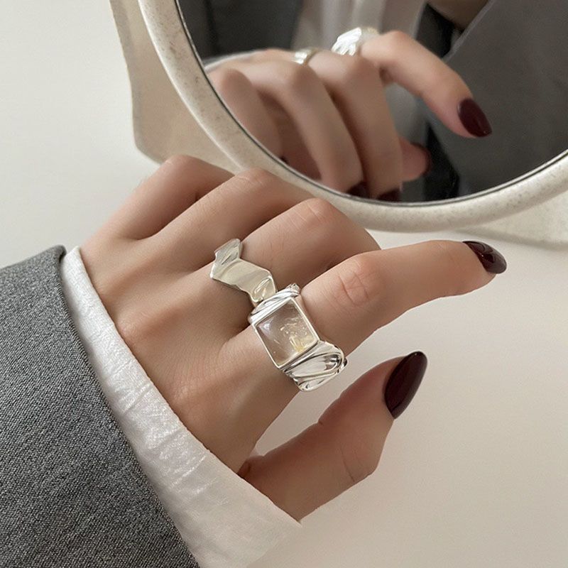 Jewelry Crazy Jewelry Rings Open Size Chrome Ring (Size 7-13) Size ONE SIZE - 6 Thumbnail