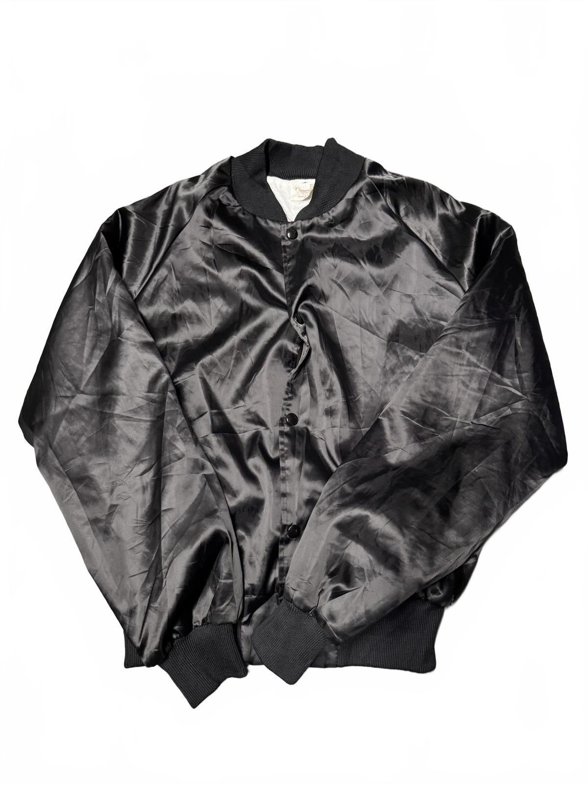 Designer Vintage Academy of Martial Arts Satin Bomber Jacket - Black Size US M / EU 48-50 / 2 - 1 Thumbnail