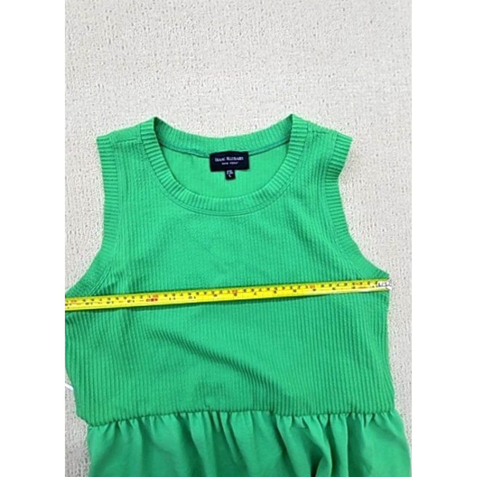 Isaac Mizrahi Isaac Mizrahi Green Maxi Dress Sleeveless Crew Neck Ruched Waist L Size L / US 10 / IT 46 - 7 Thumbnail