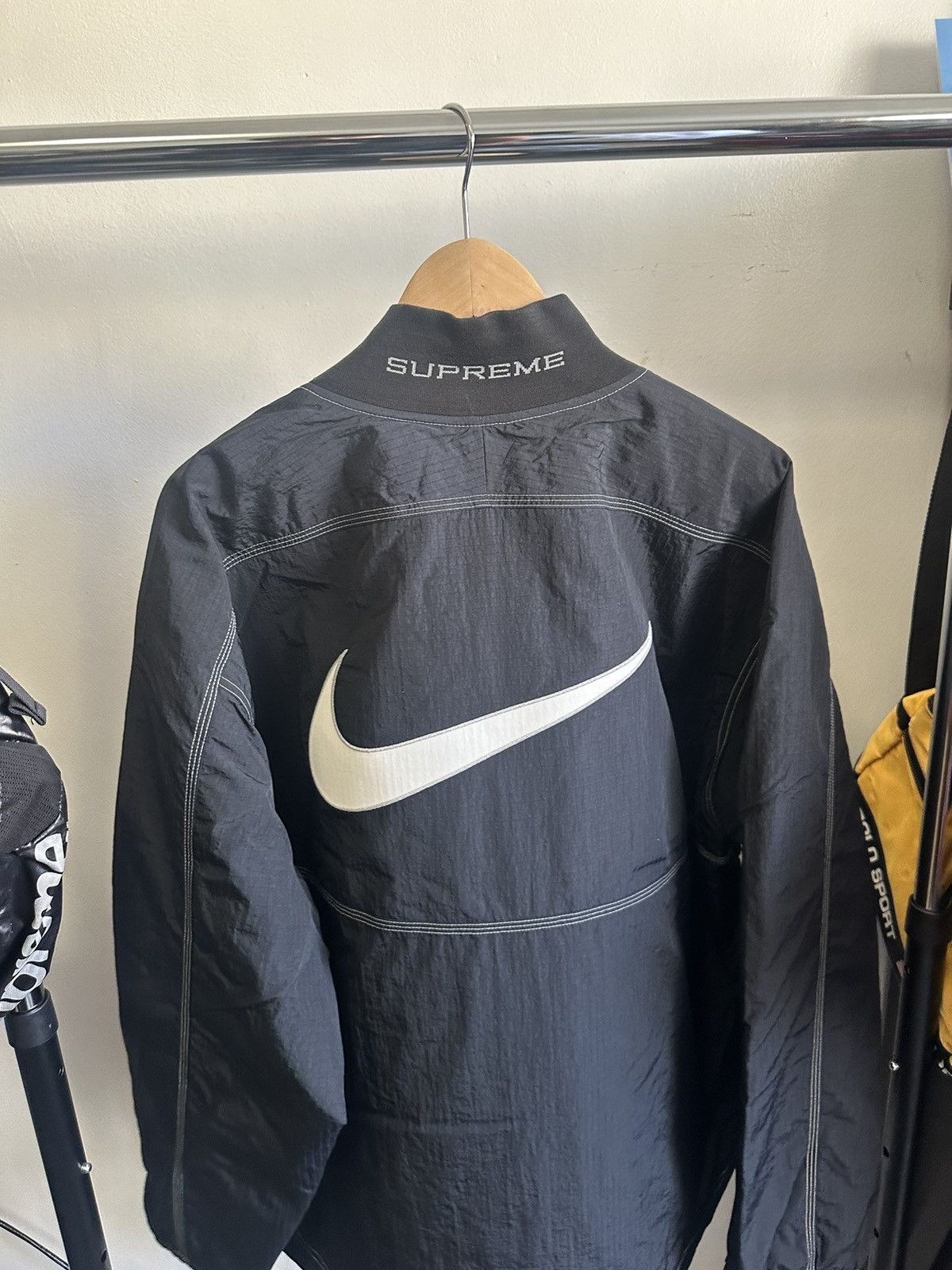 Image of Supreme Nike Ripstop Pullover in Black, Men's (Size XL)