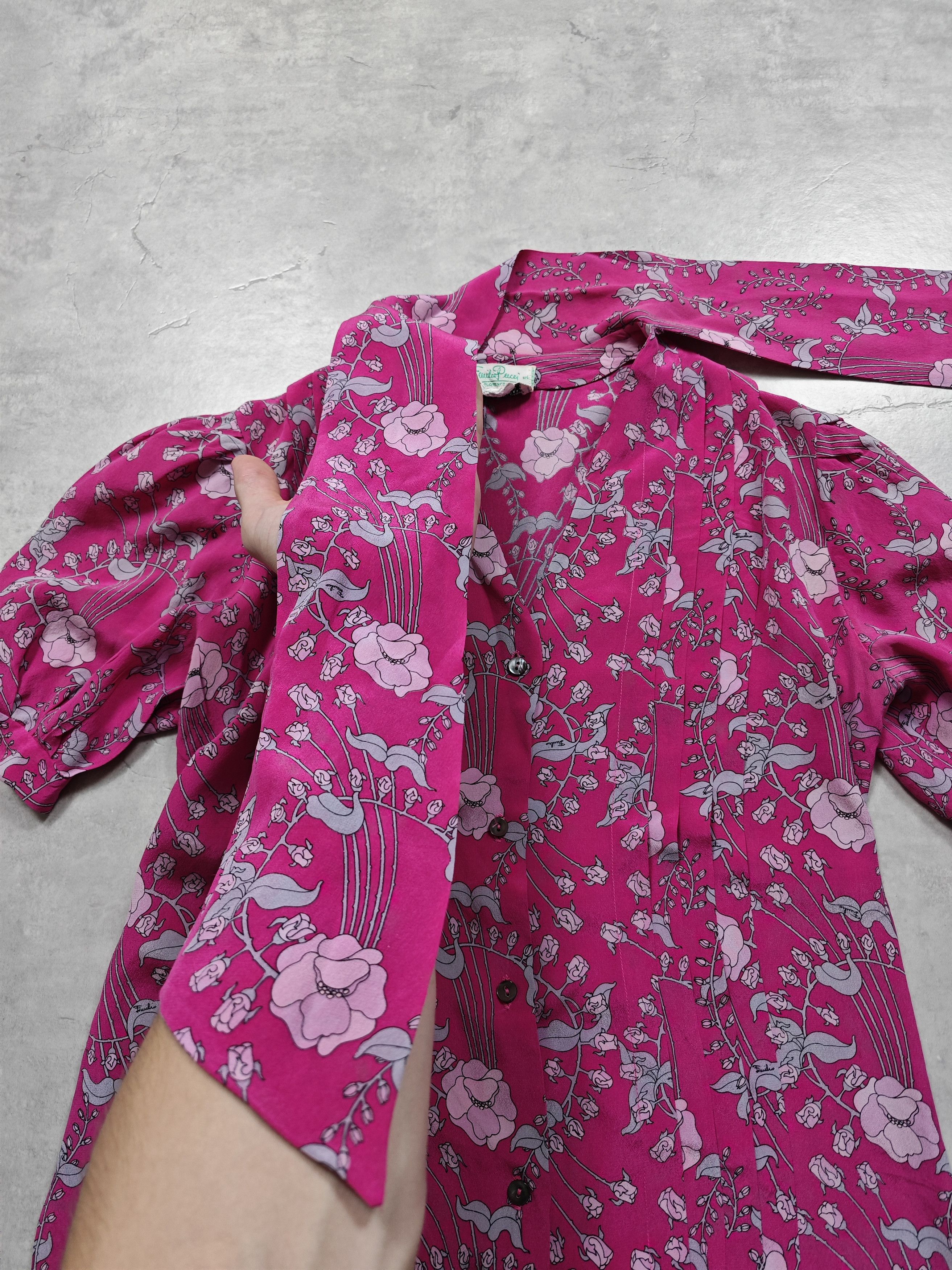 Emilio Pucci Emilio Pucci 80s Luxury Silk Shirt Size S / US 4 / IT 40 - 6 Thumbnail