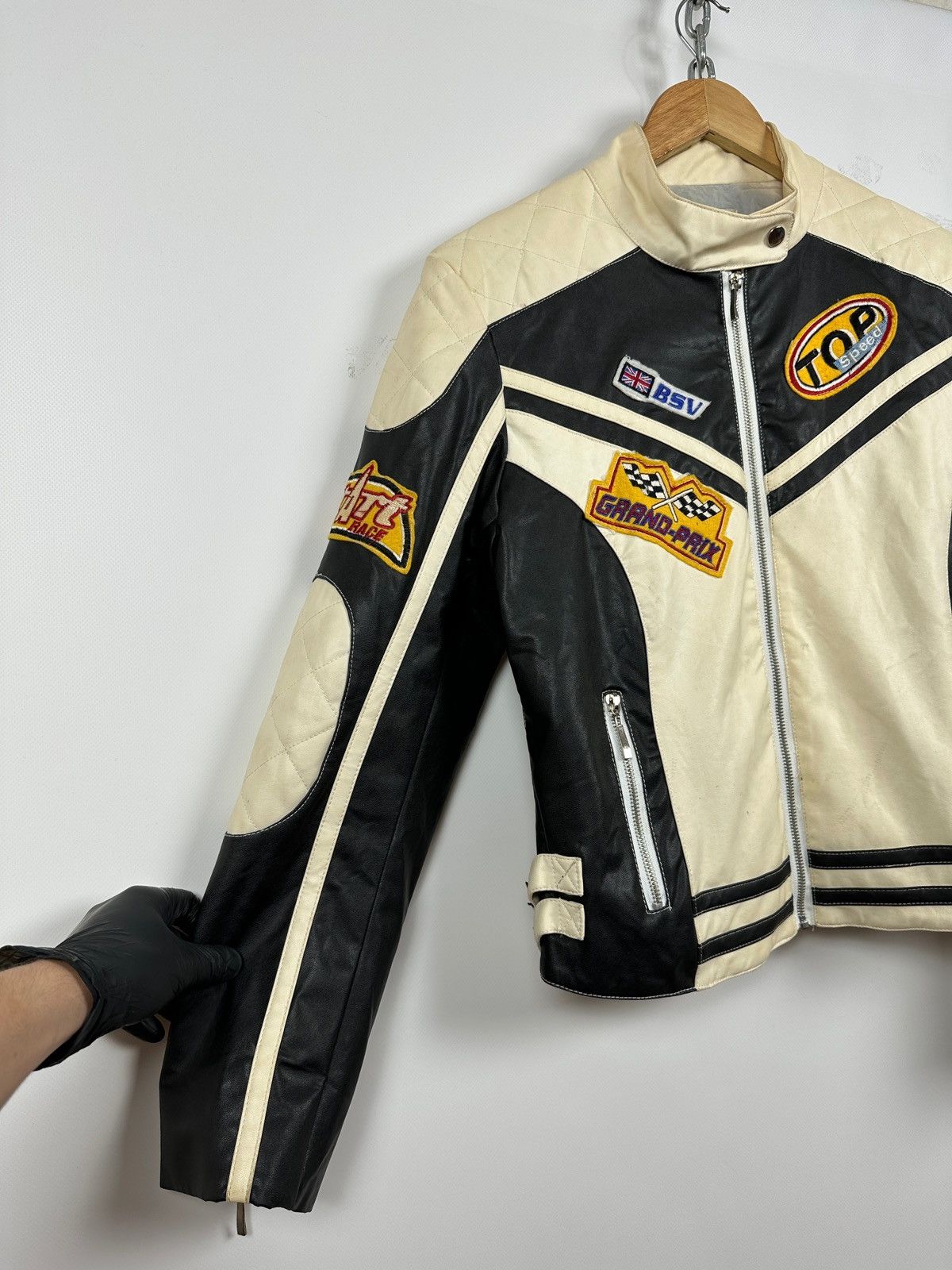 Vintage Vintage Wonder Team Grand Prix Y2K Racing Leather Jacket Size L / US 10 / IT 46 - 3 Thumbnail