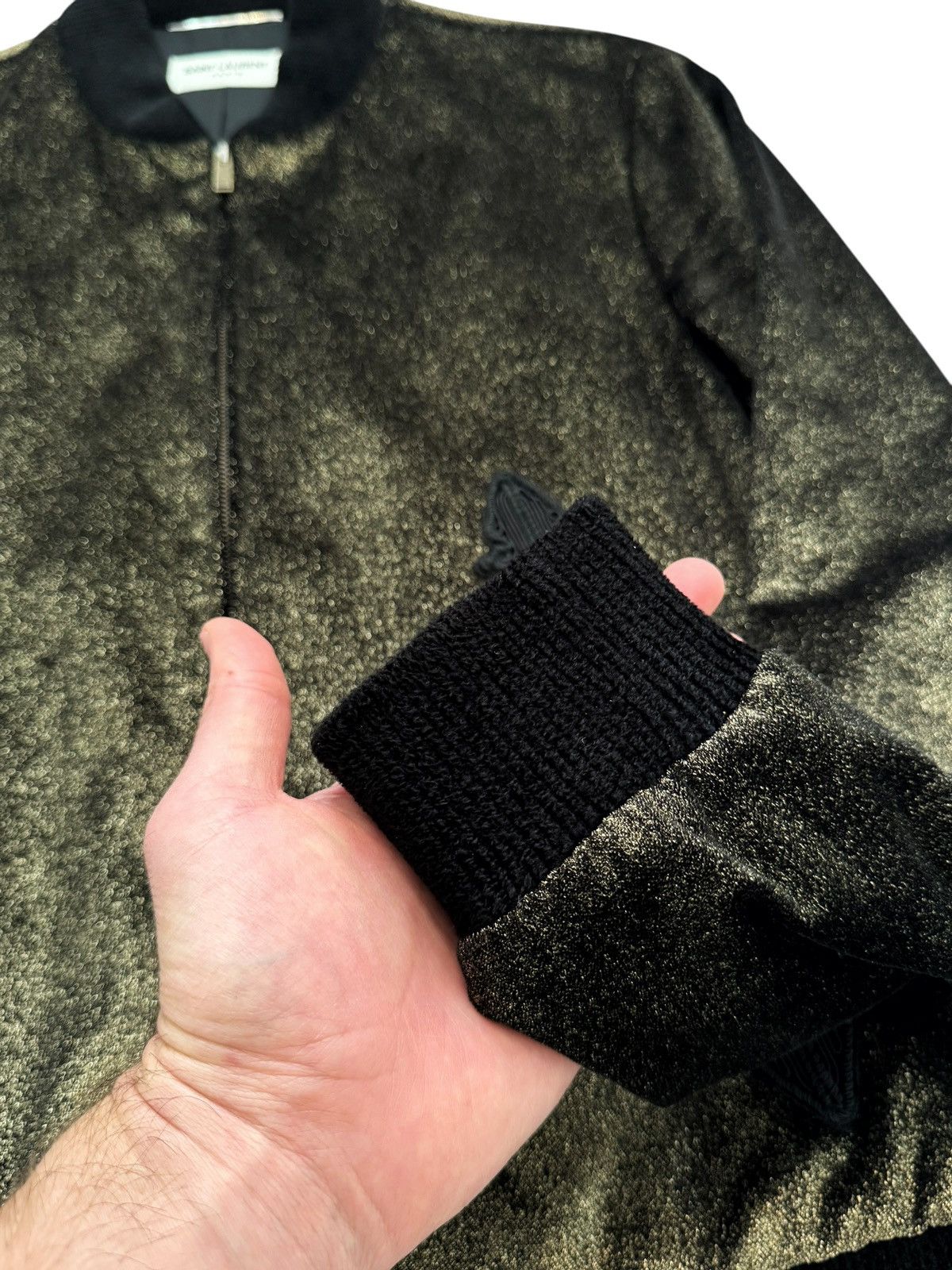 Saint Laurent Paris 2018 Gold Velvet Velour Western Teddy Jacket Size US M / EU 48-50 / 2 - 3 Thumbnail