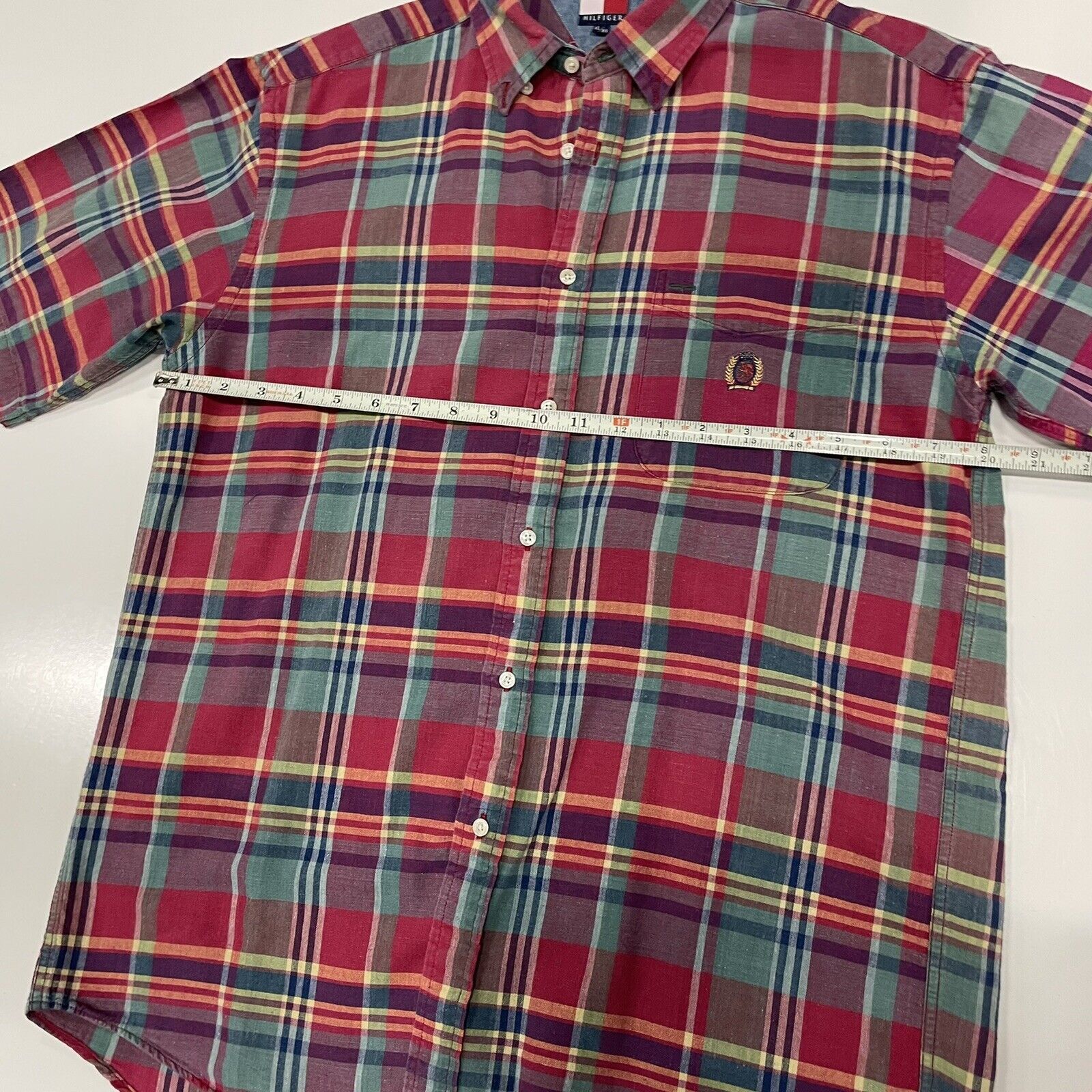 Tommy Hilfiger VTG Tommy Hilfiger Men’s Shirt Check Plaid Up 90s Size S-M Size US M / EU 48-50 / 2 - 5 Thumbnail