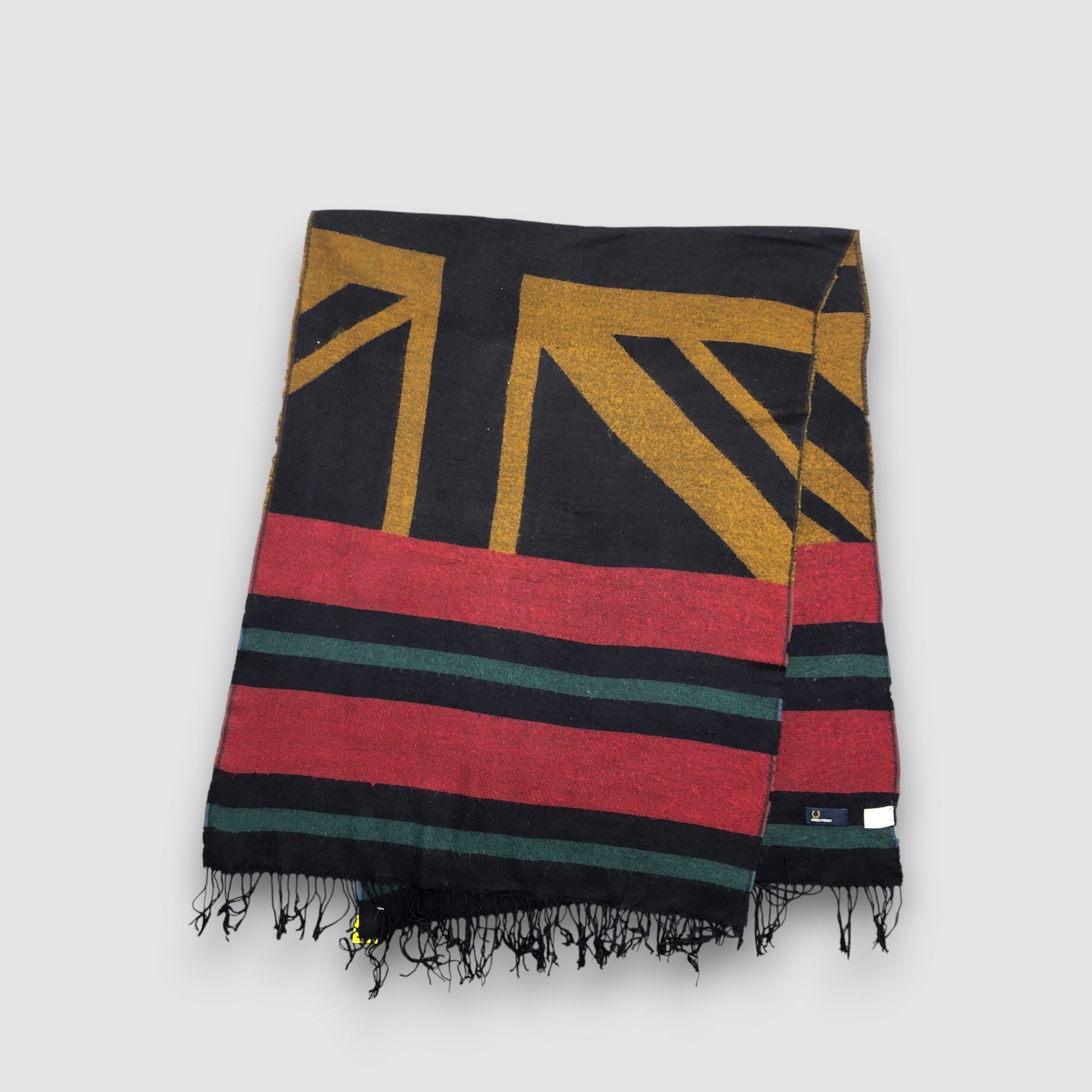 Fred Perry Vitage Fred Perry Scarf Muffler Wool Cashmere Scarves. Size ONE SIZE - 3 Thumbnail
