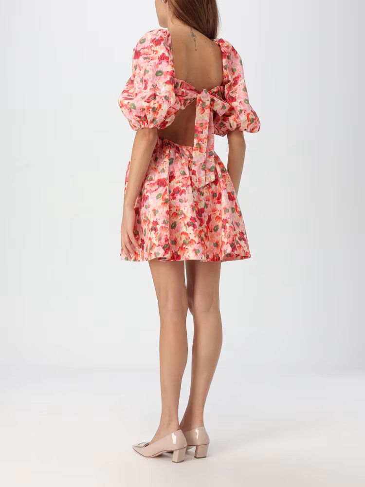 Zimmermann o1s22i1n1024 Short Linen Lightburst Dress in Multicolor Size S / US 4 / IT 40 - 2 Thumbnail