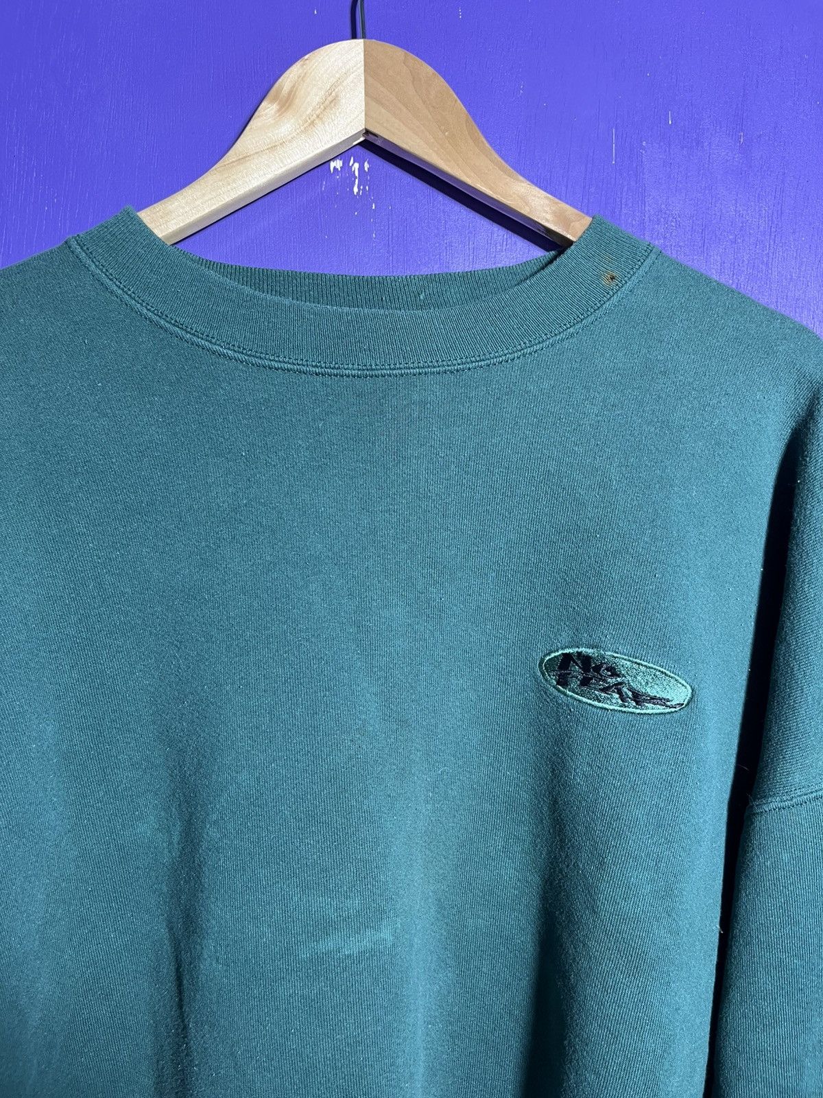 No Fear × Vintage Vintage 90s No fear green tonal logo sweatshirt Size US XL / EU 56 / 4 - 3 Thumbnail