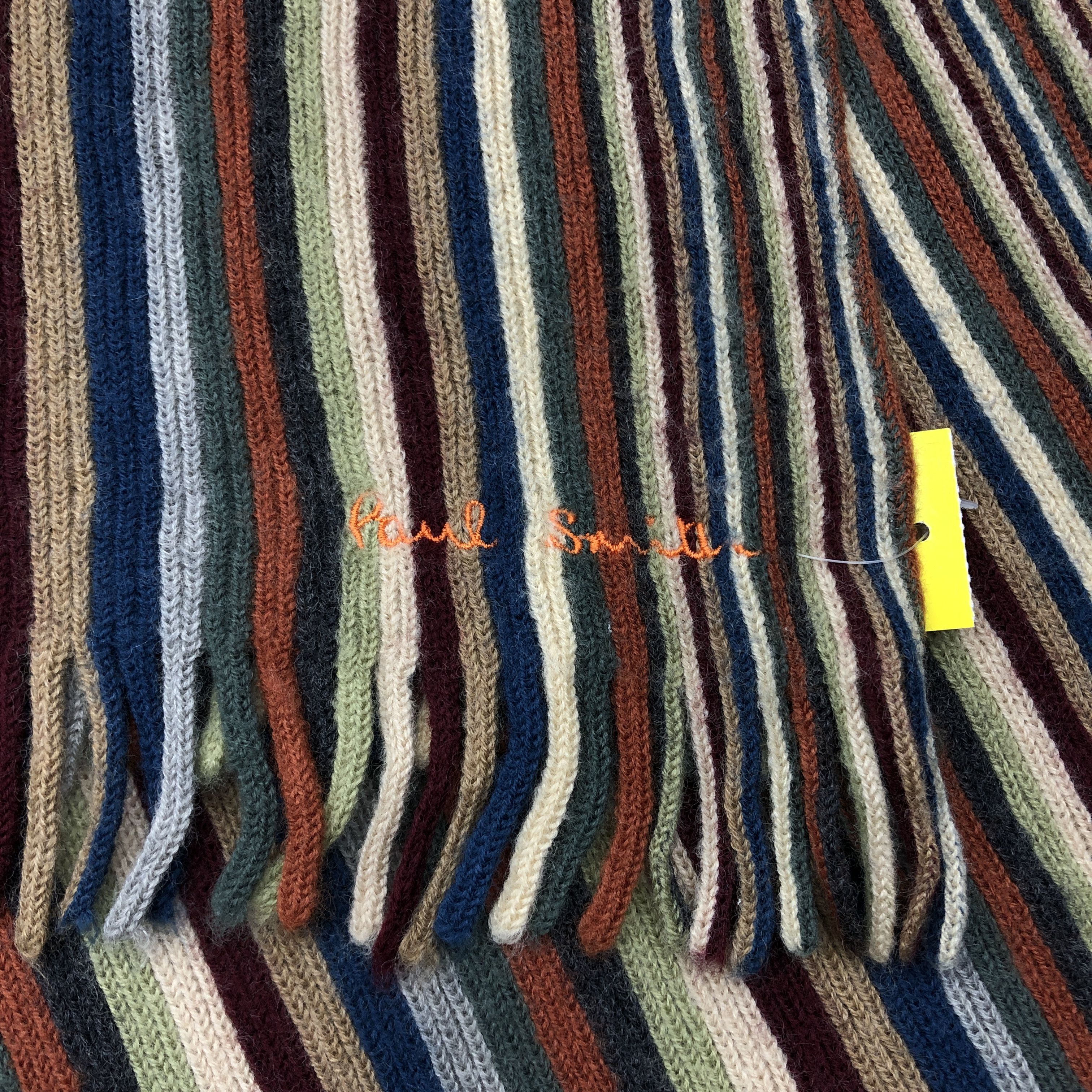 Paul Smith Vintage Paul Smith Scarf Ribbed Knit Wool Cashmere Scarves Size ONE SIZE - 5 Thumbnail