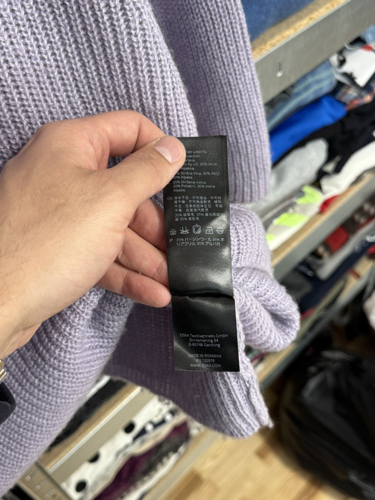 OSKA Womens OSKA Wool Alpaca Oversized Sweater Ribbed Knit Size 2 Size XS / US 0-2 / IT 36-38 - 6 Thumbnail