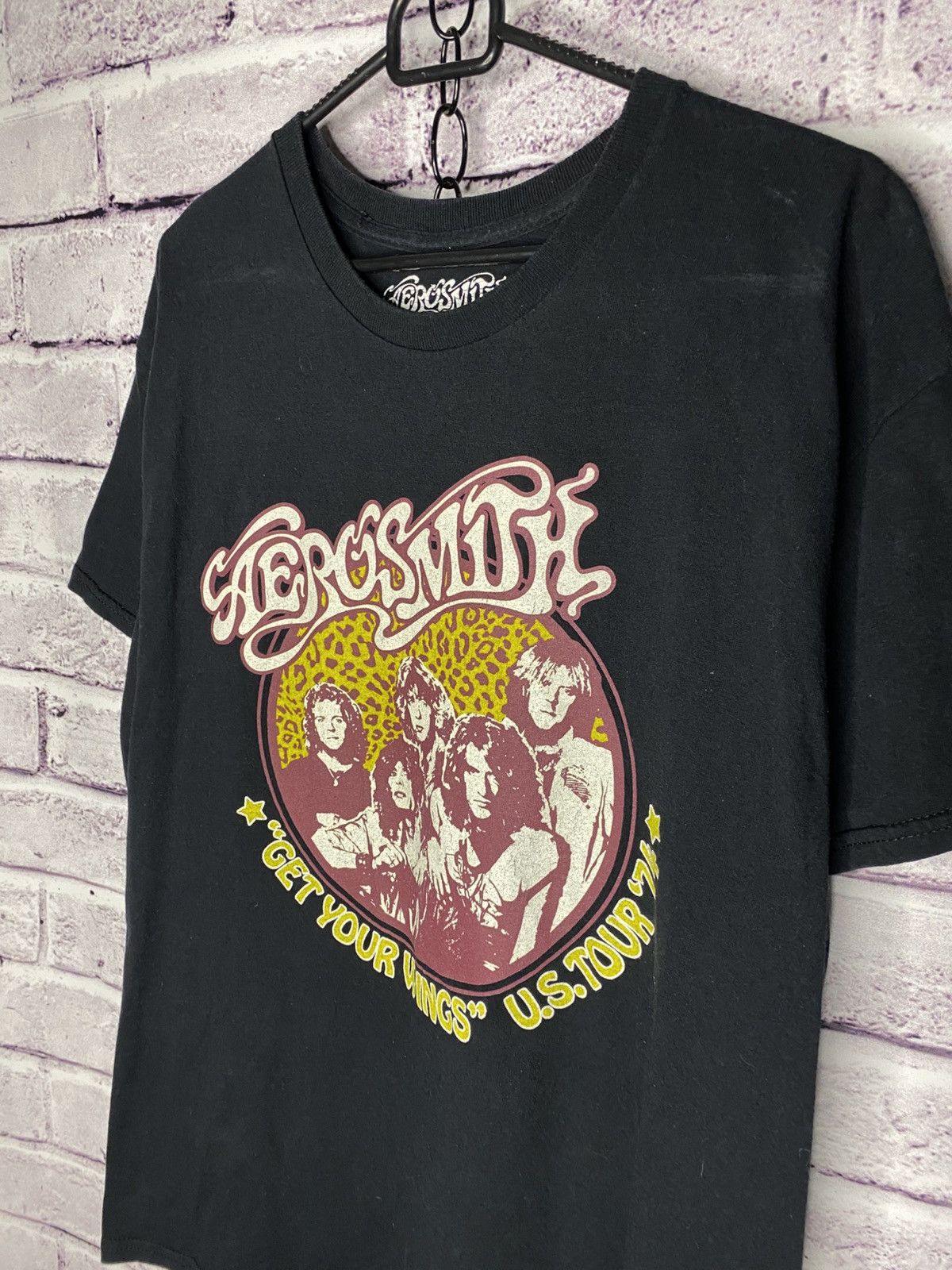 Aerosmith Men's Aero Smith Get Your Wings US Tour 74 Reprint Tee Size US L / EU 52-54 / 3 - 2 Thumbnail