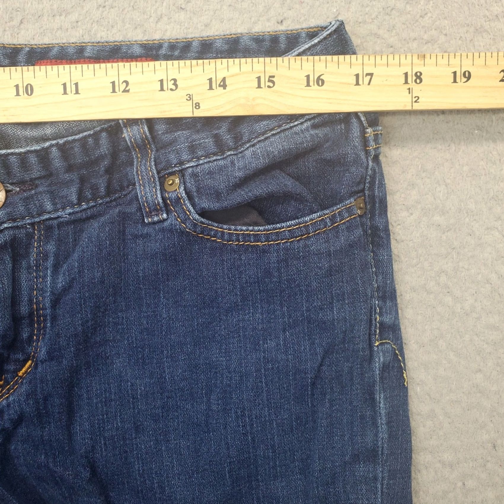 Denime X2 Womens Size 12 Jeans Blue Stretch Denim Straight Leg 5-Pocket Regular Inseam 30.5" Casual Boho Vintage: Pre-owned Size 34" / US 12 / IT 48 - 5 Thumbnail
