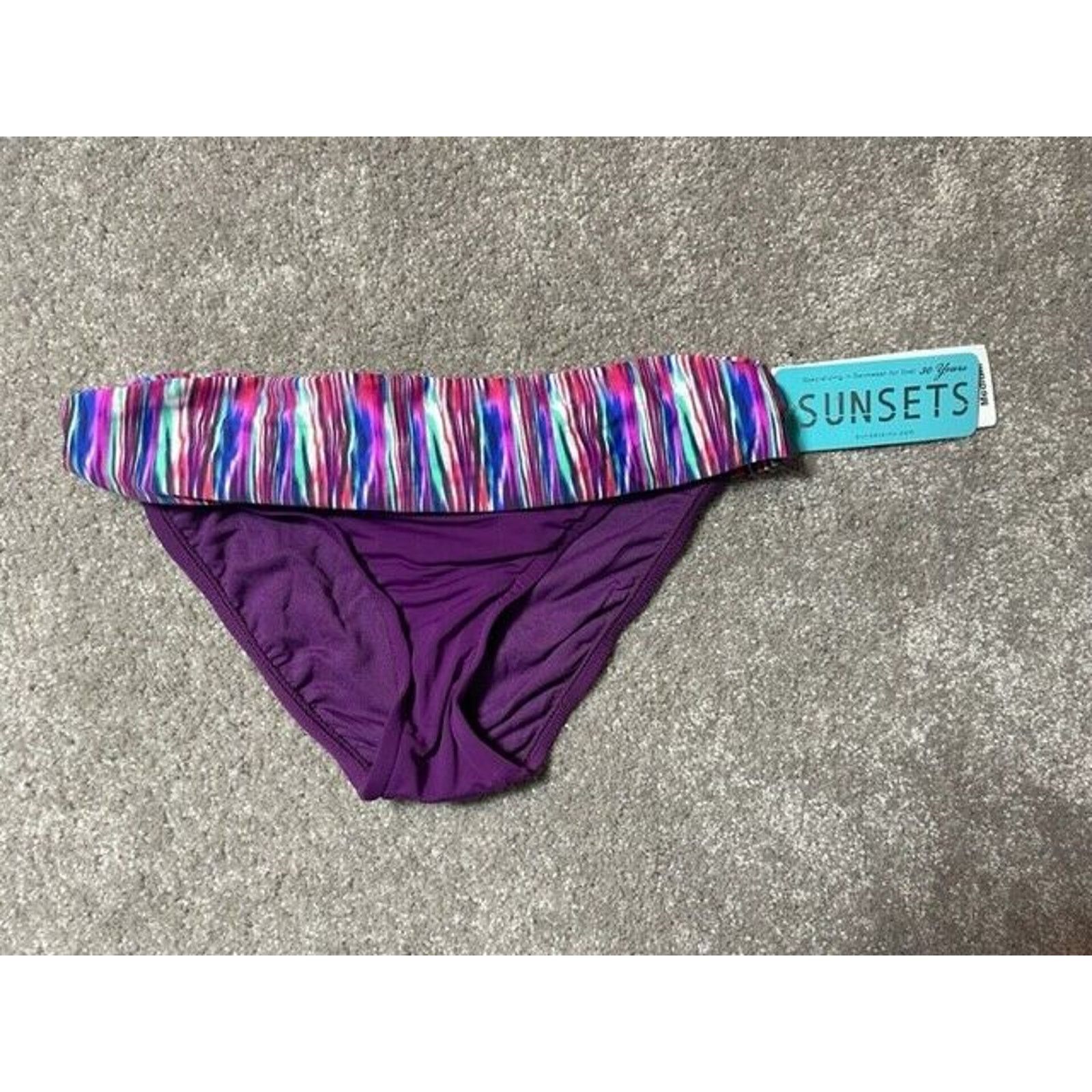 Other Sunsets Bikini Swim Bottom Womens M Spectrum Banded Purple Size M / US 6-8 / IT 42-44 - 1 Thumbnail