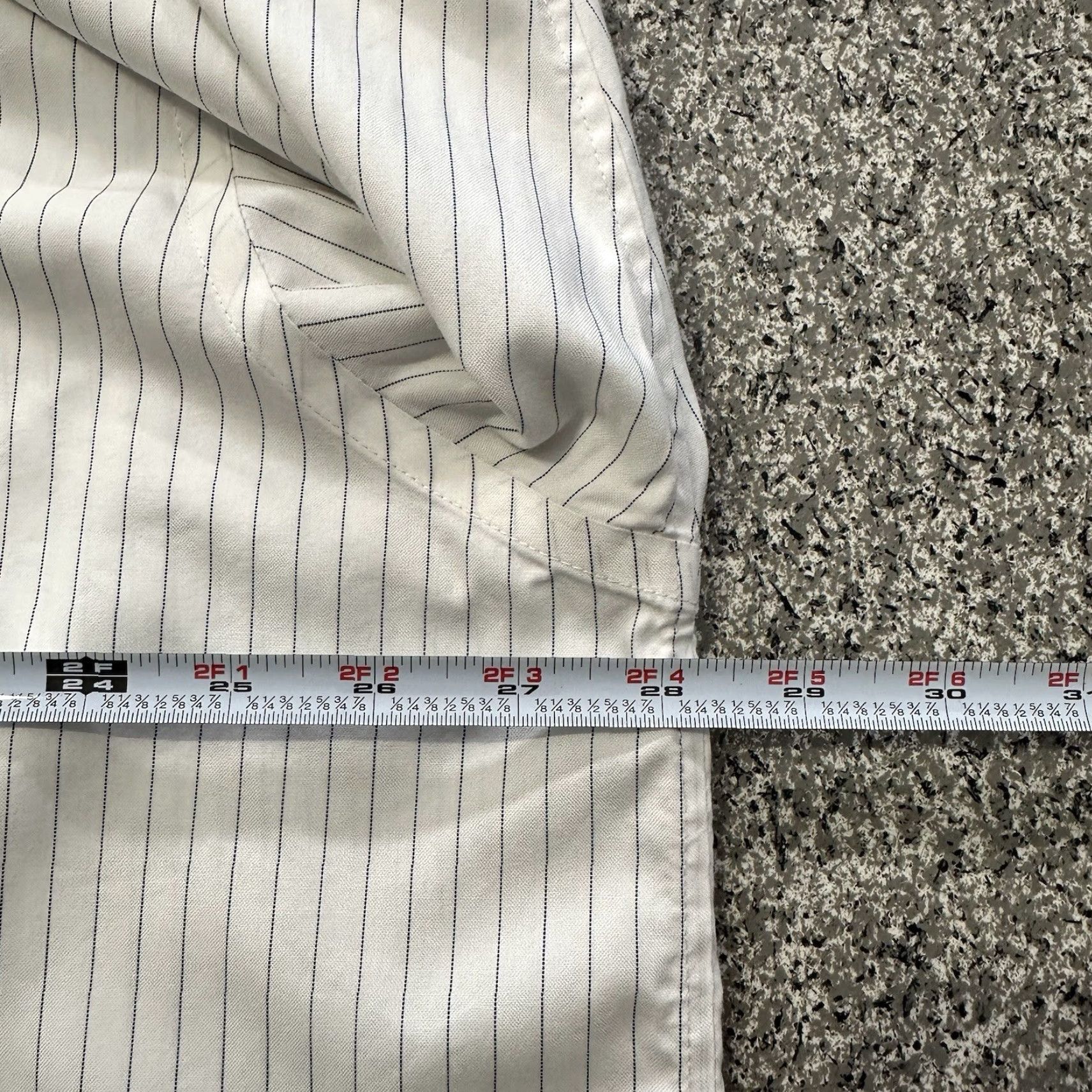 Lands' End Lands' End Button Down Shirt Mens 18.5 37 White Non-Iron Supima Cotton Pinpoint Striped Long Sleeve Dress Shirt Mens XS-XL Size US XXL / EU 58 / 5 - 4 Thumbnail