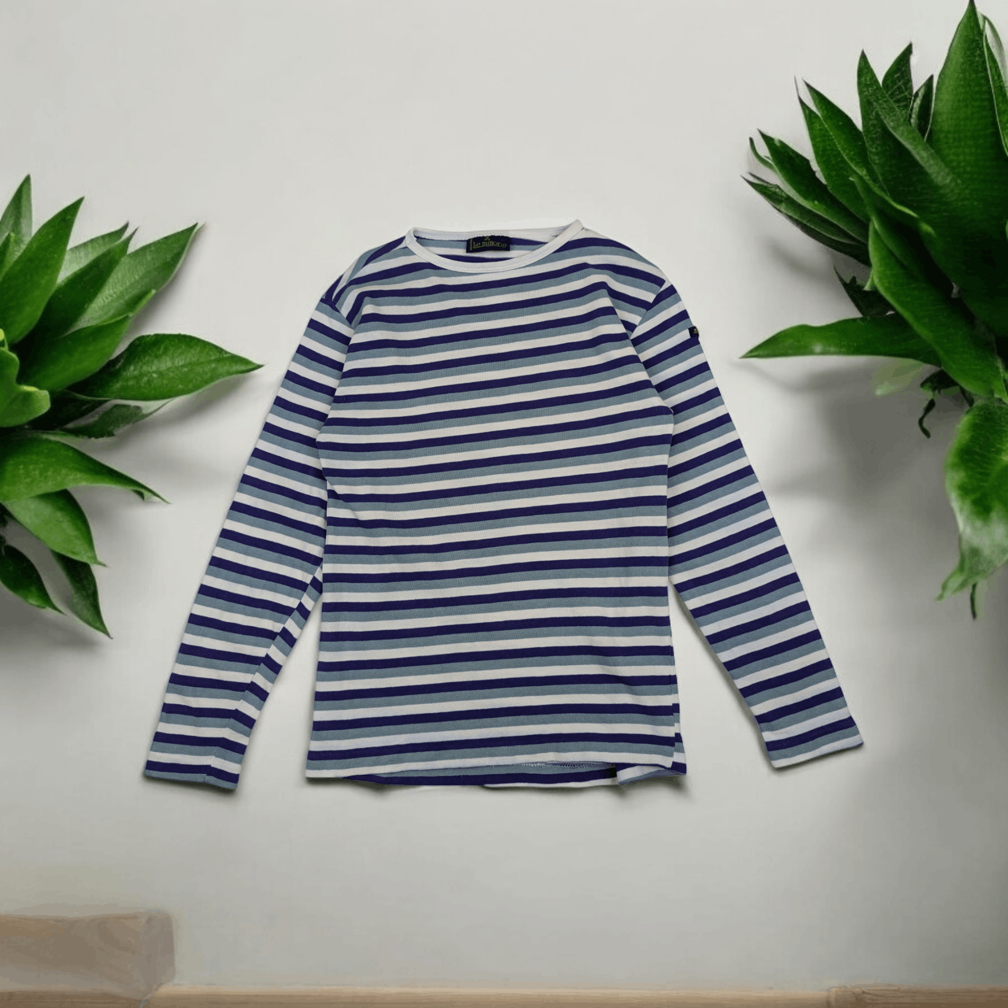 Japanese Brand LE MINOR Striped Grunge Kurt Cobain T-Shirt Single Stitches Size S / US 4 / IT 40 - 1 Thumbnail
