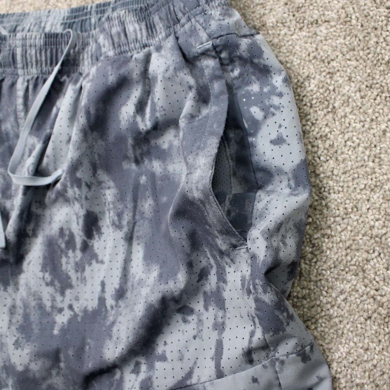 Vintage Skora Shorts Mens Large Blue/Gray Quick Dry Lined Drawstring 7" Inseam Bermuda Regular Size US 33 - 7 Thumbnail