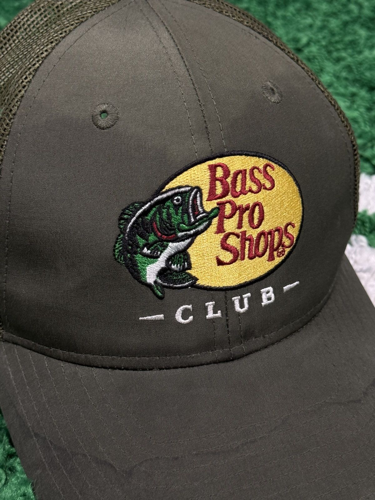 Bass Pro Shops Bass Pro Shops Fishing Hat Forest Hunting Green Fish Trucker Size ONE SIZE - 2 Thumbnail