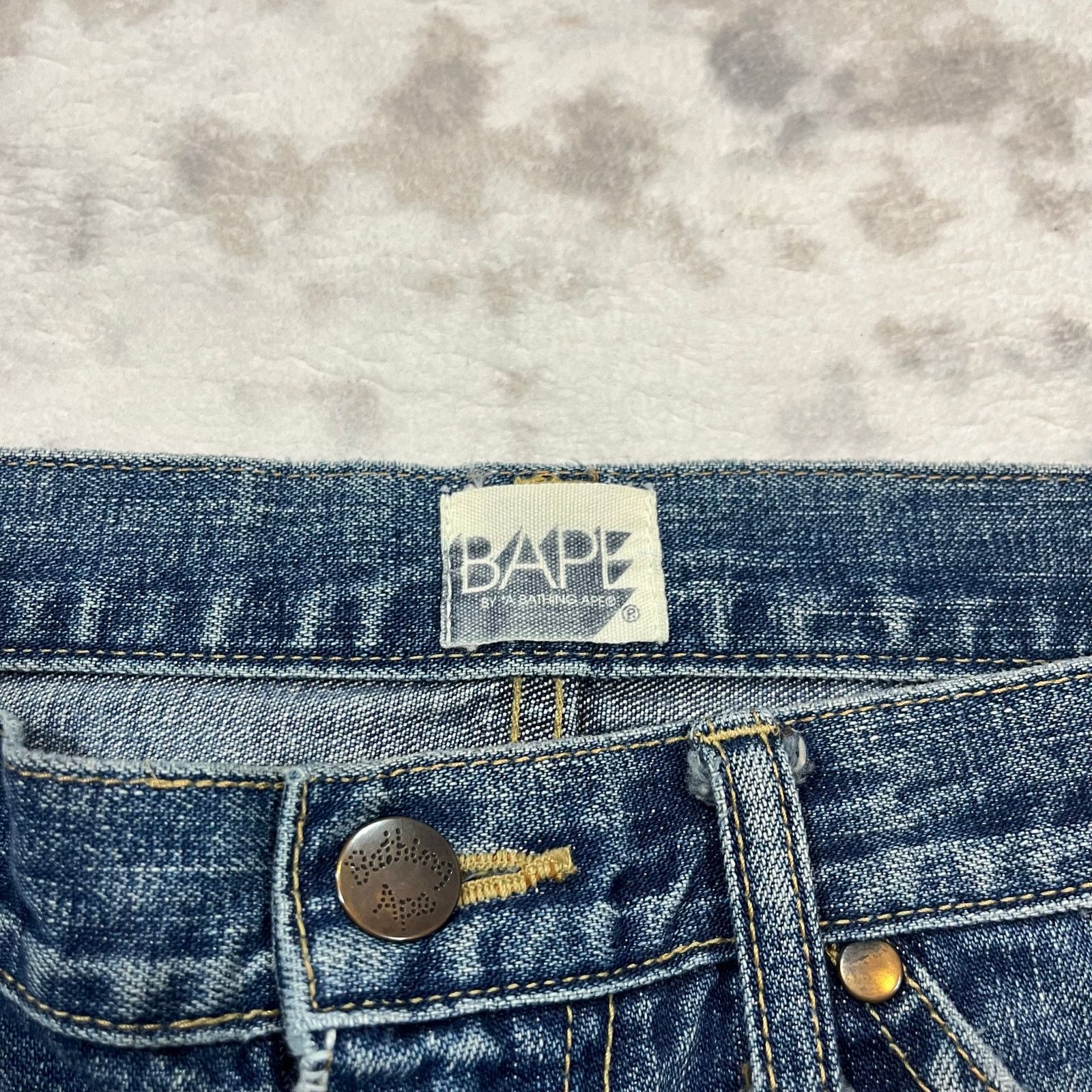 Bape × Nigo Authentic Bape 2000’s Baggy Crotch Star Jeans 30 Size US 30 / EU 46 - 3 Thumbnail