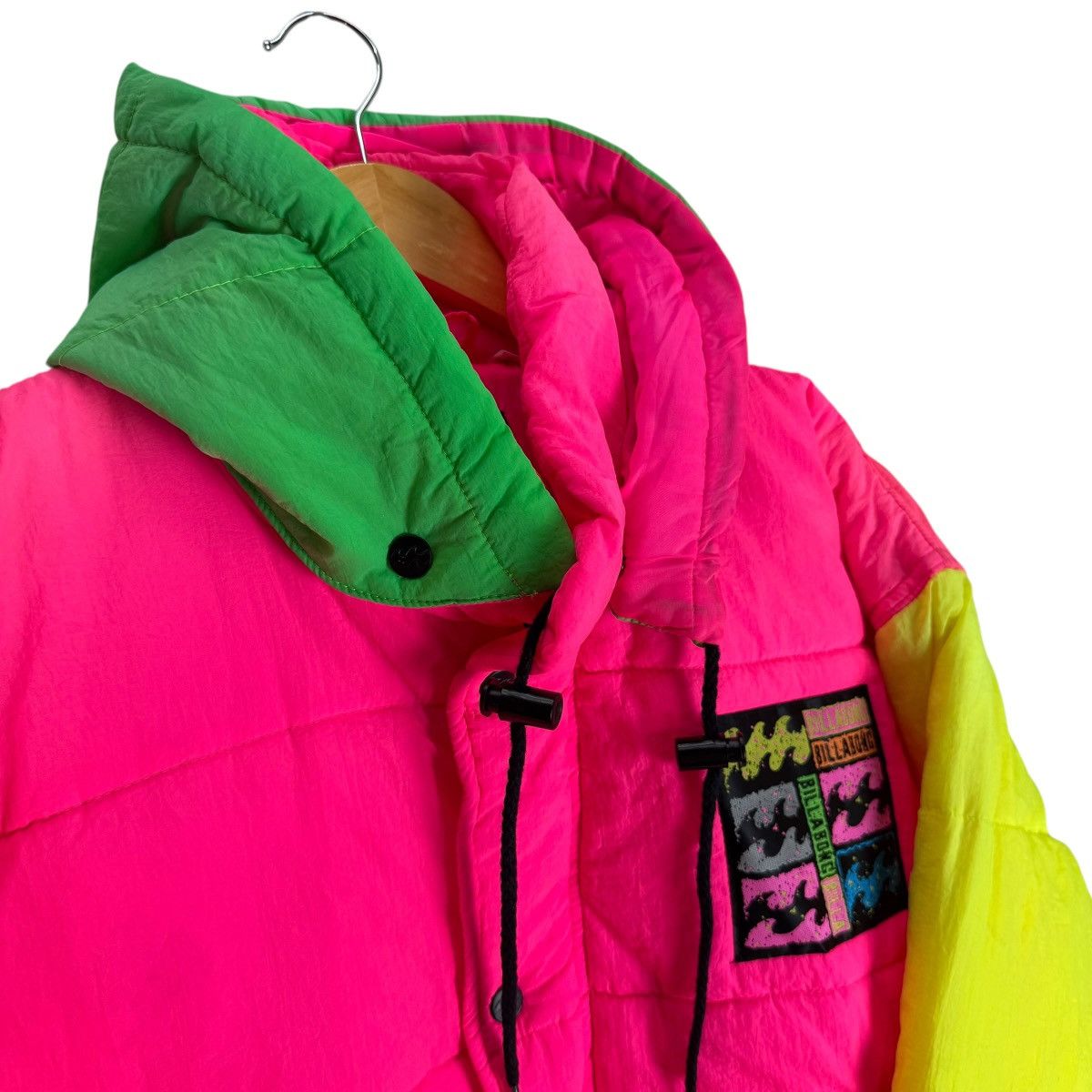 Billabong VINTAGE 90s BILLABONG NEON PUFFER CROPPED JACKET Size US M / EU 48-50 / 2 - 6 Thumbnail