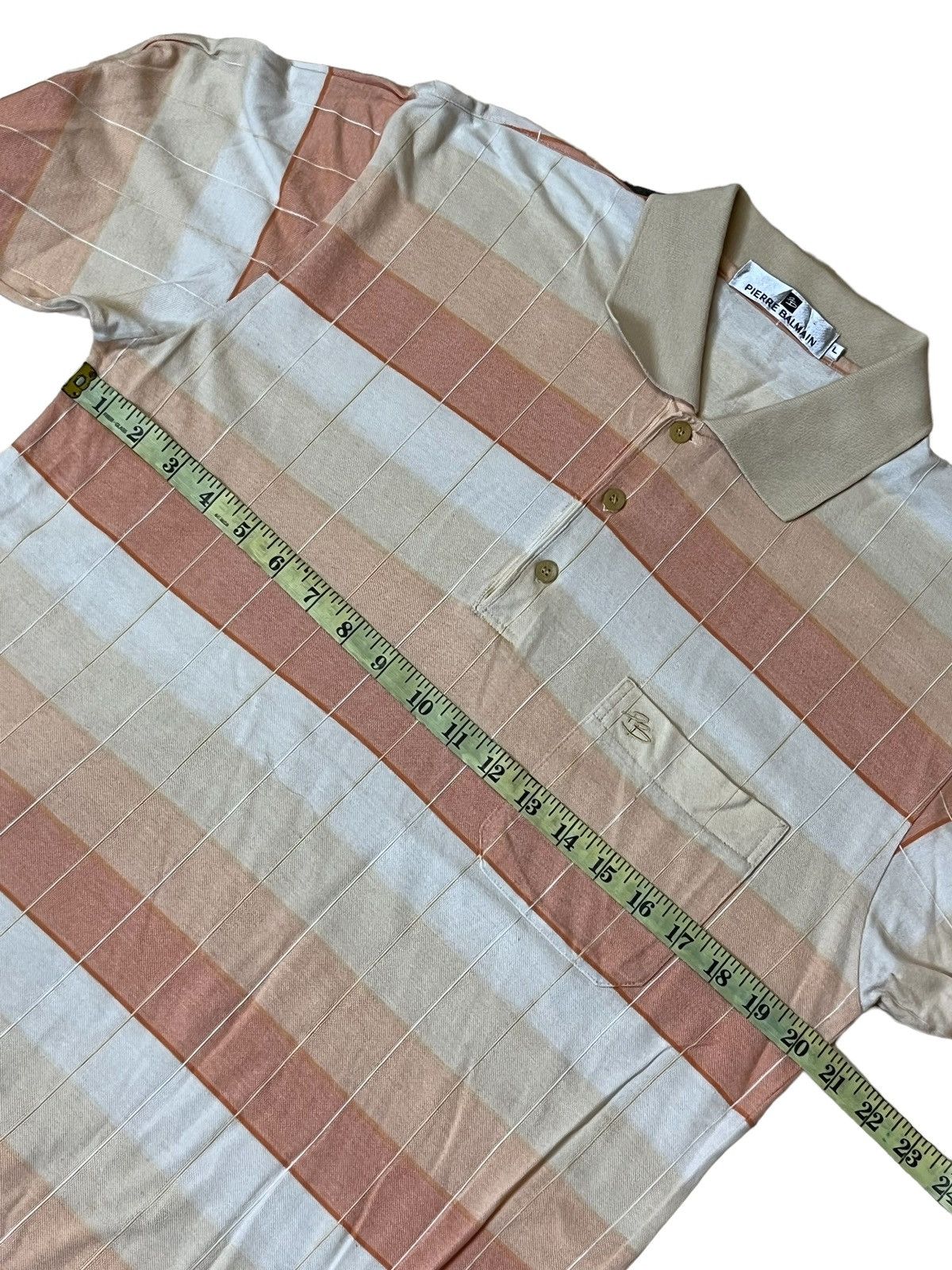 Balmain NICE🔥VINTAGE PIERRE BALMAIN STRIPED LONG SLEEVE POLO SHIRT Size US L / EU 52-54 / 3 - 7 Thumbnail