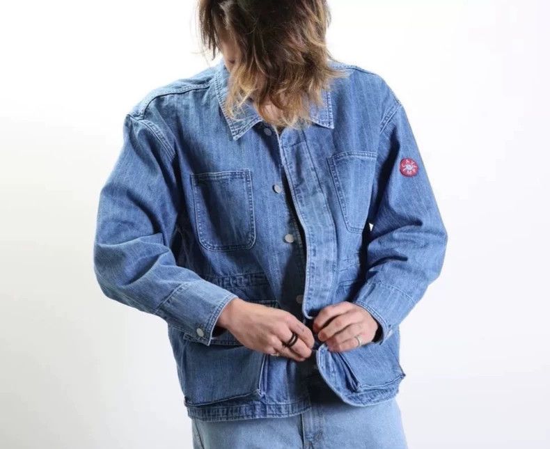 Cav Empt Cav Empt Stripe Denim Work Jacket Blue-dmc Size US M / EU 48-50 / 2 - 1 Thumbnail