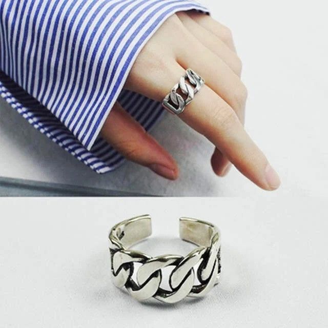 Jewelry × Vintage Silver Chain Rings Size ONE SIZE - 4 Thumbnail
