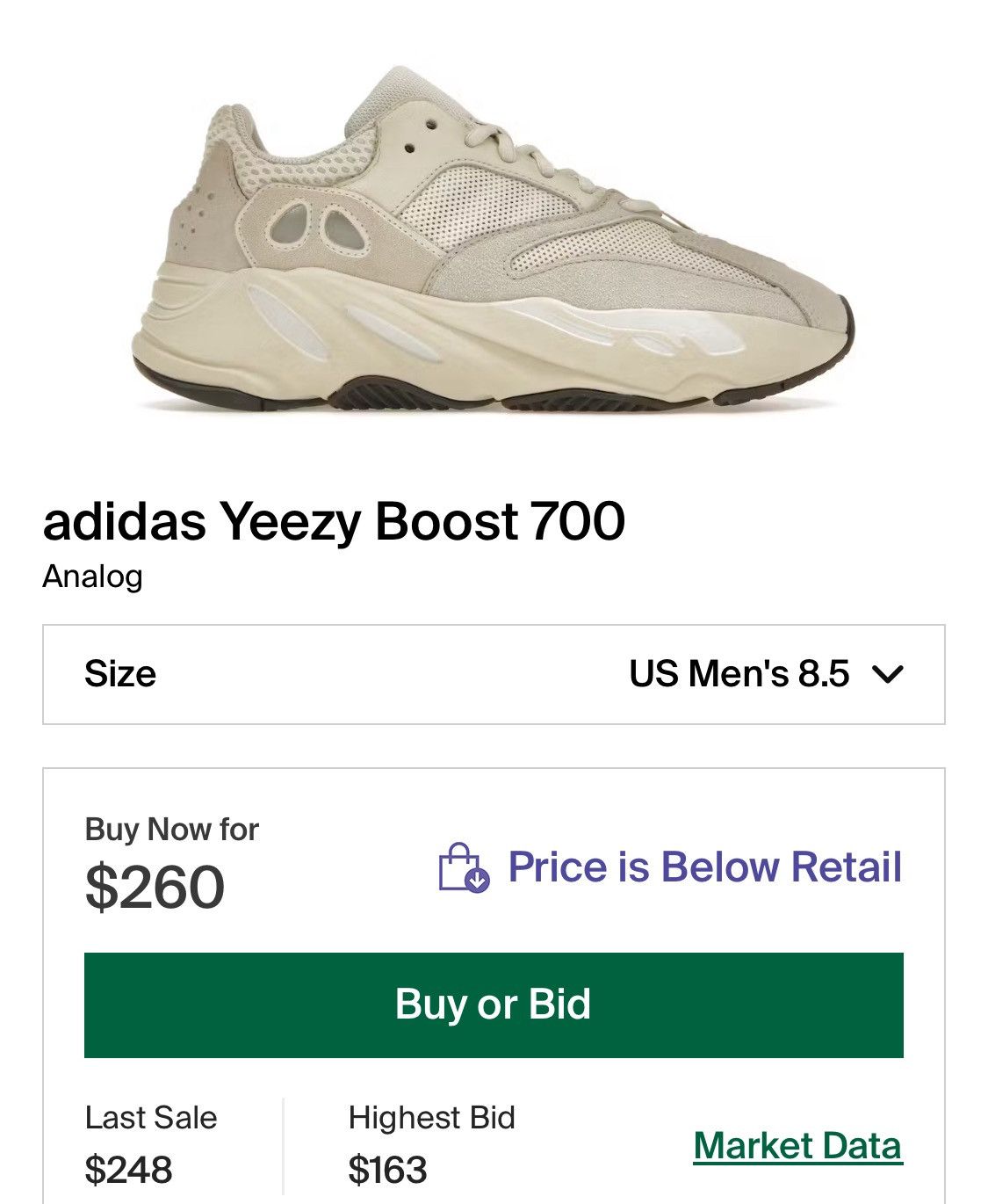 Yeezy Yeezy 700 analog Size US 8.5 / EU 41-42 - 1 Thumbnail
