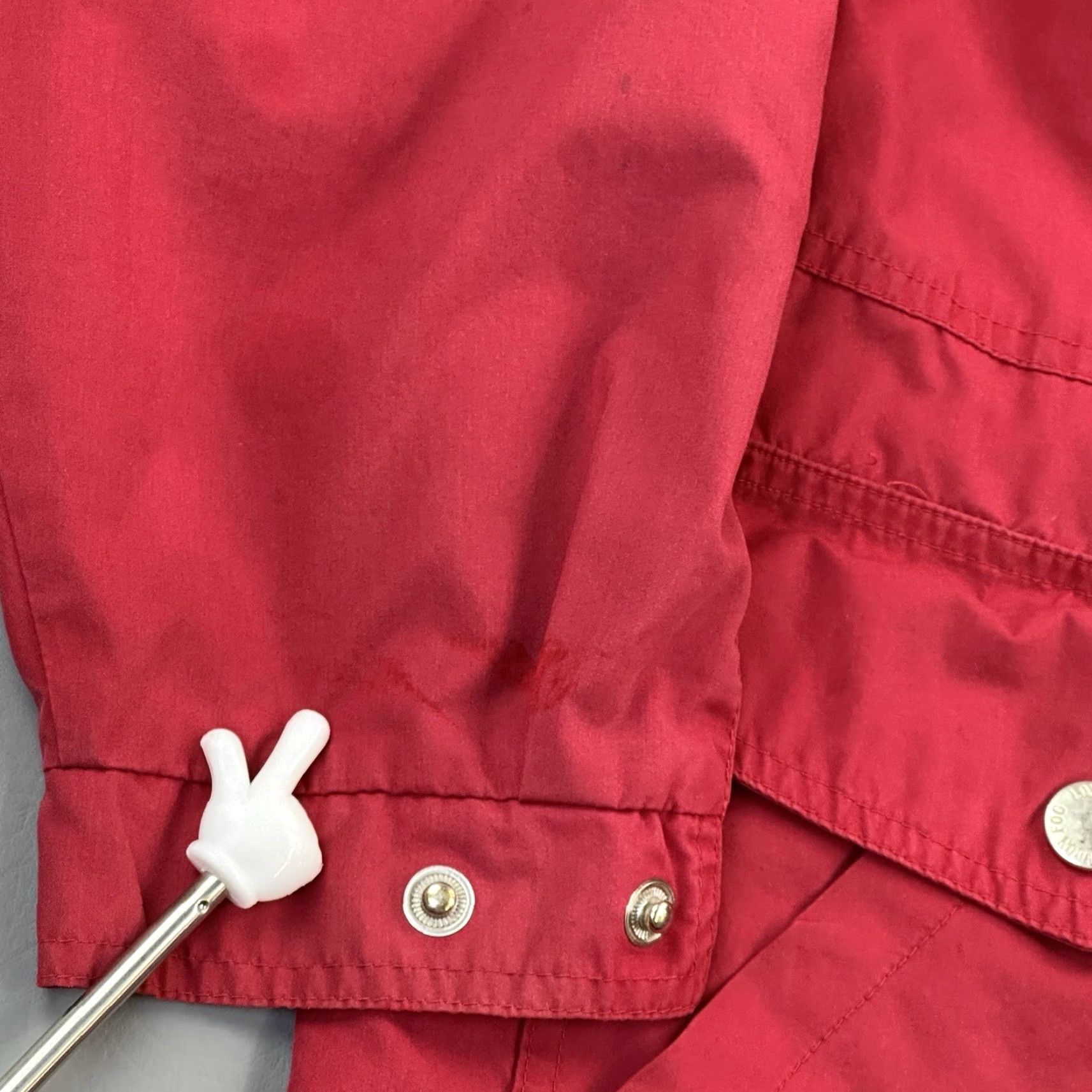 London Fog VINTAGE London Fog Jacket Women's Small Red Full Zip Removable Hood Rain Coat Size S / US 4 / IT 40 - 3 Thumbnail