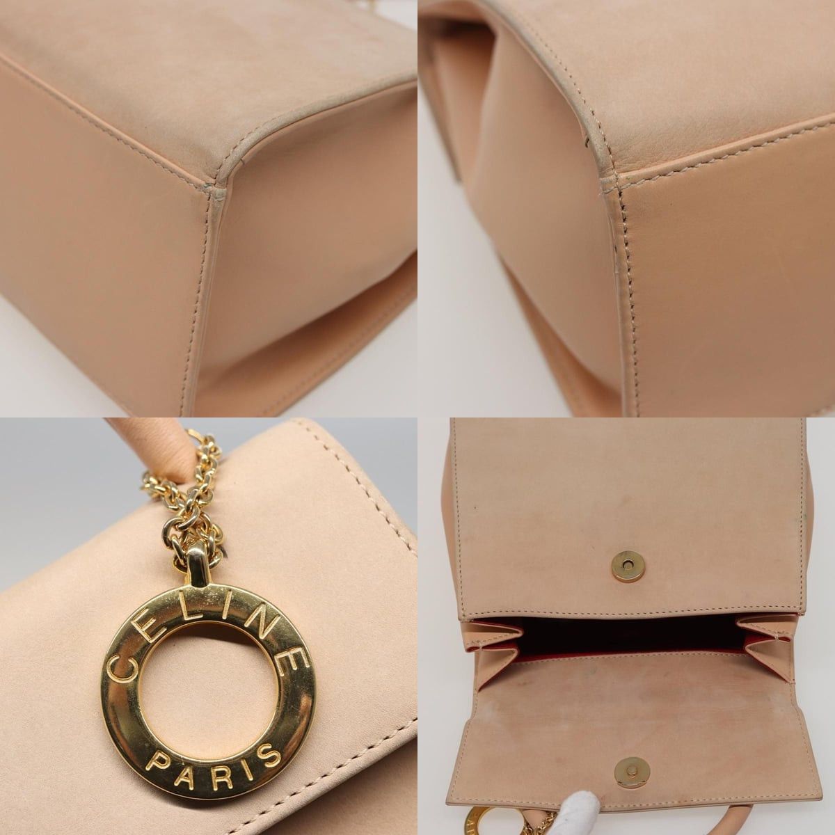 Celine CELINE Hand Bag Suede Beige Size ONE SIZE - 11 Thumbnail