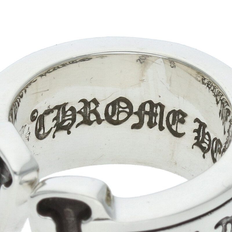 Chrome Hearts 7 CHROME HEARTS LARGE SCROLL LABEL RING silver Size ONE SIZE - 2 Thumbnail