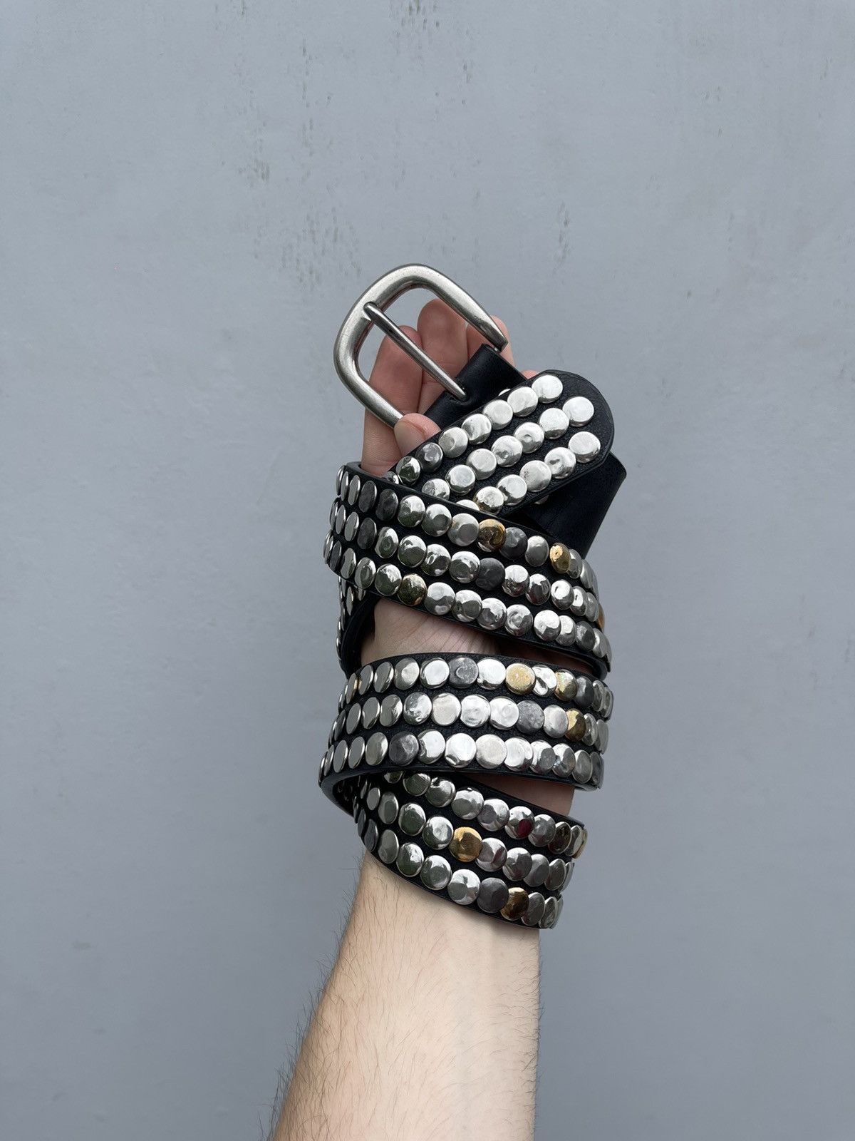 Japanese Brand Y2k Fish Scale Rhinestones Punk Grunge BB Simon Style Belt Size ONE SIZE - 8 Thumbnail