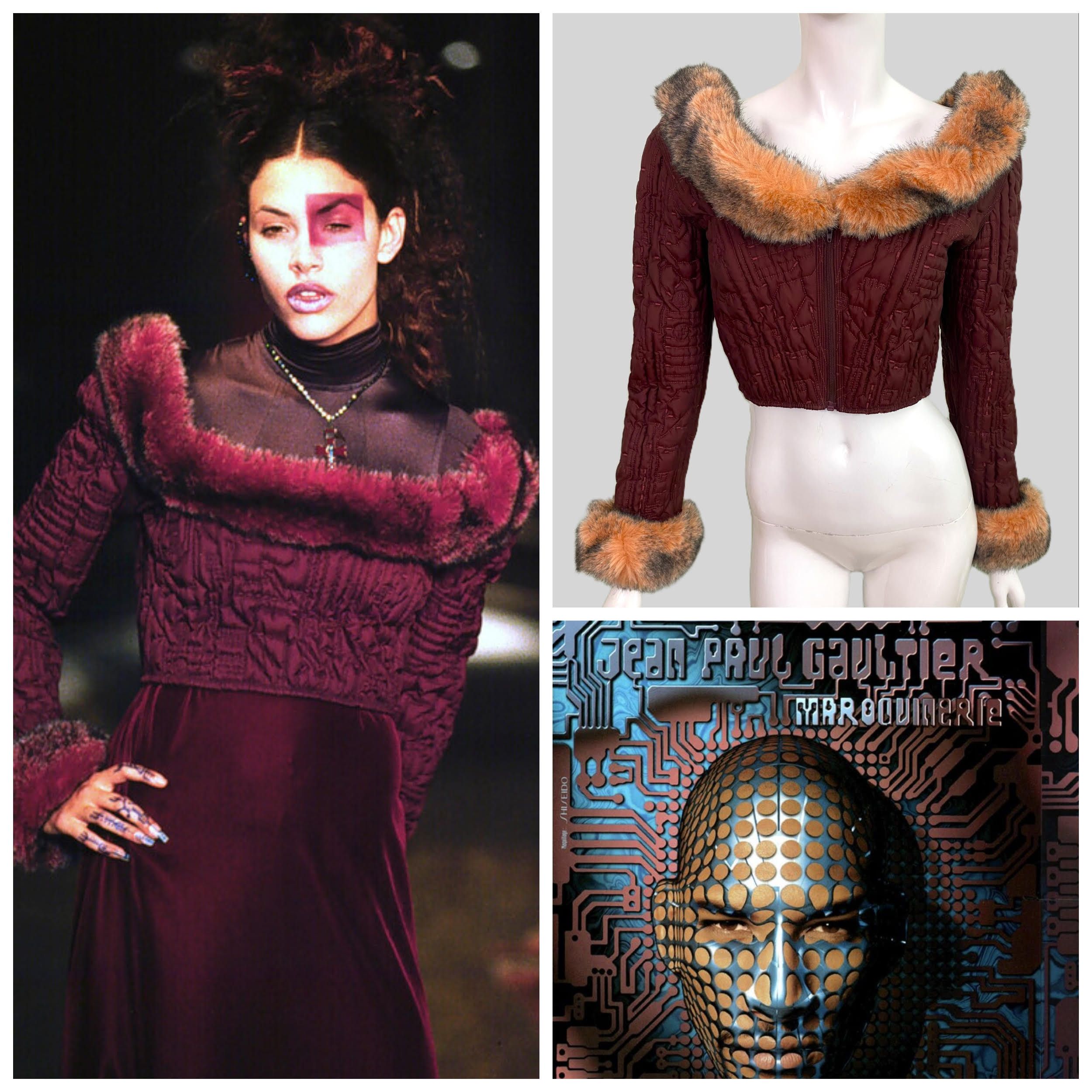 Jean Paul Gaultier Jean Paul Gaultier F/W 1995 Faux Fur Jacket Top Bustier Size M / US 6-8 / IT 42-44 - 1 Thumbnail