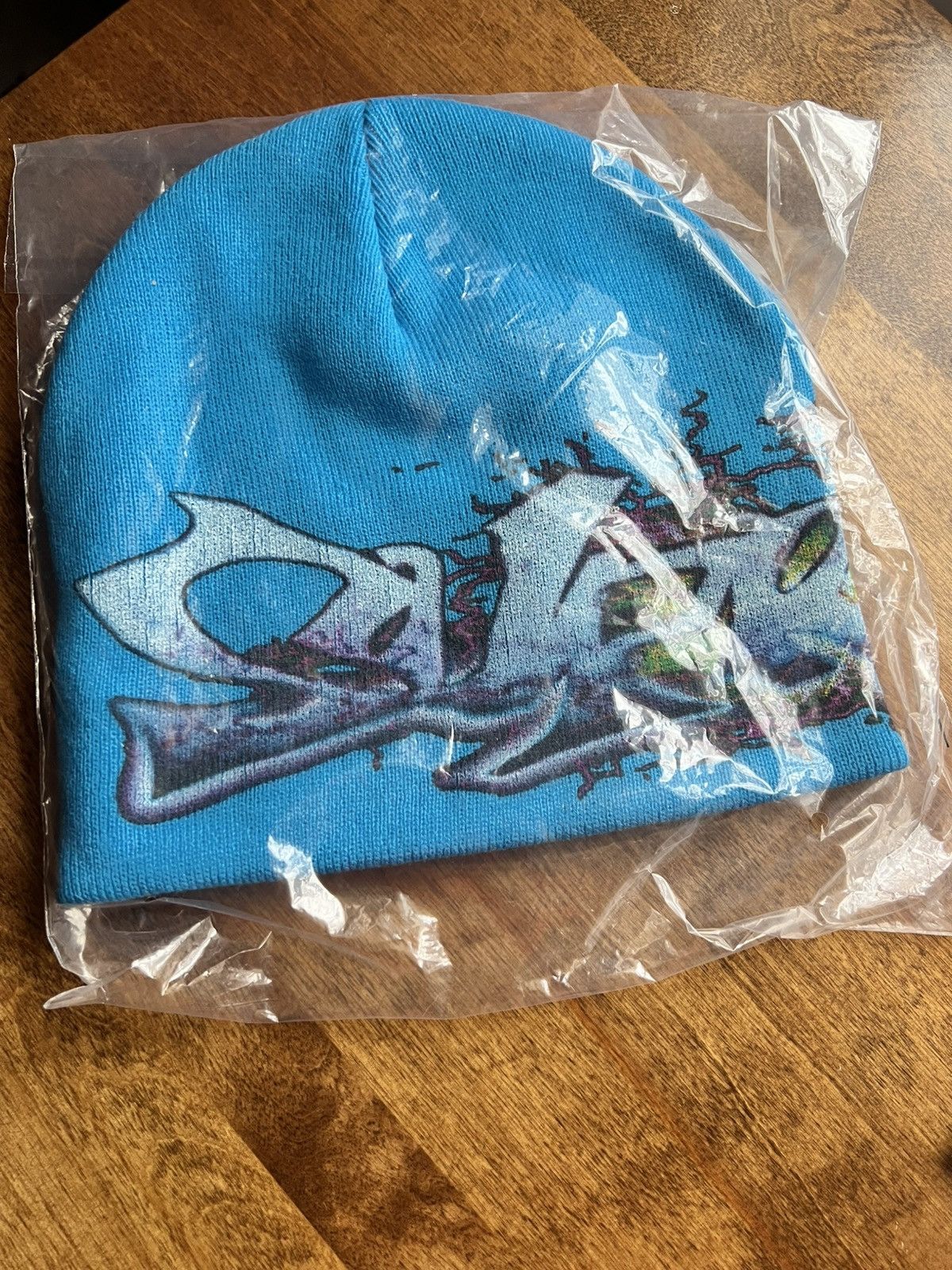 Supreme Supreme Tag Beanie FW25 Cyan Blue Size ONE SIZE - 3 Thumbnail