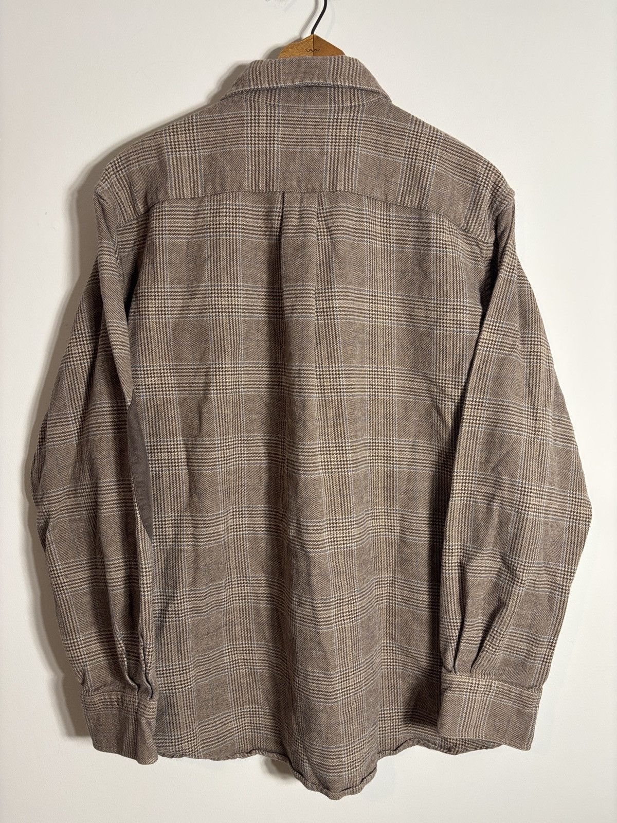 Eddie Bauer Eddie Bauer Button Up Shirt Brown Plaid Elbow Patches Wool Size US L / EU 52-54 / 3 - 4 Thumbnail