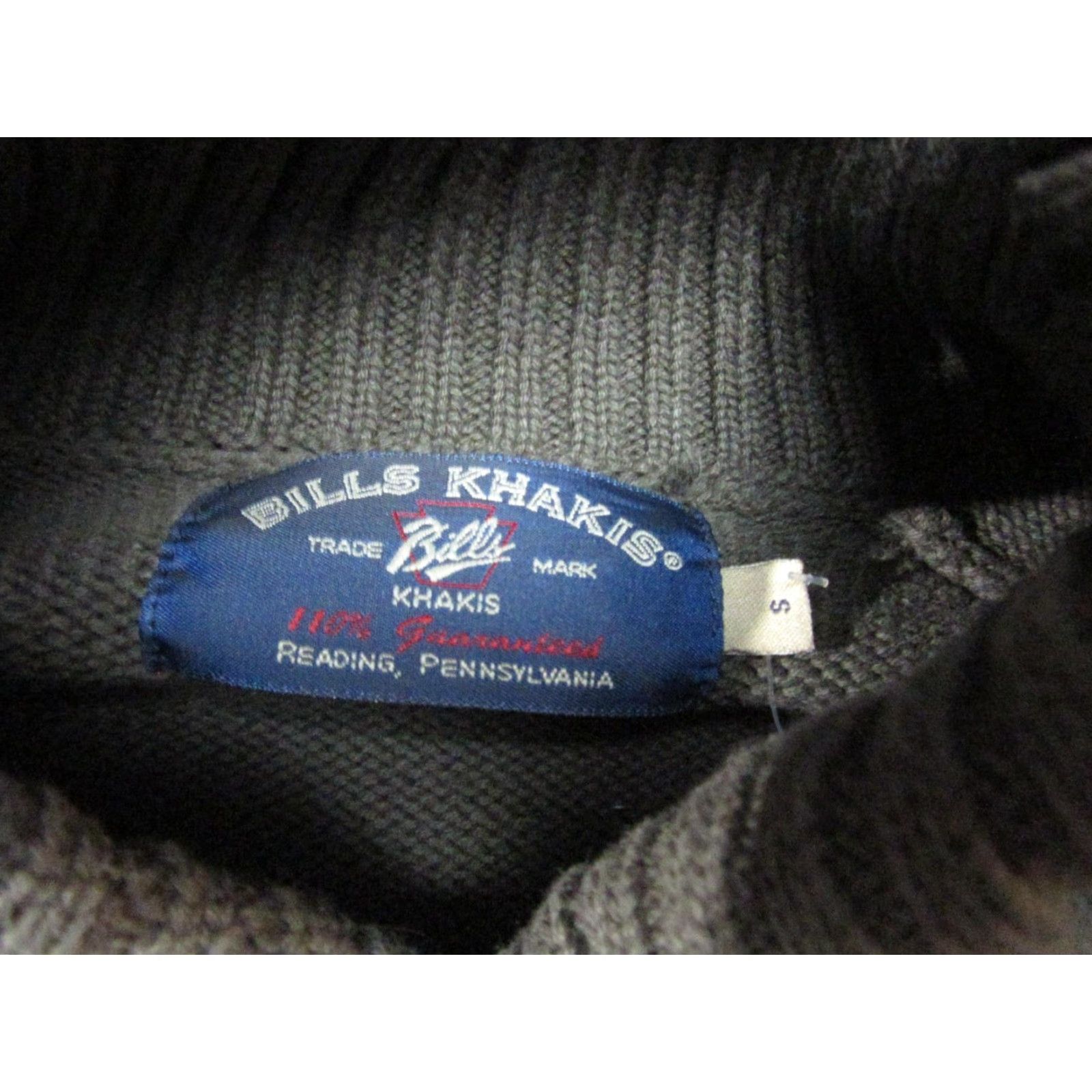 Bills Khakis Bills Khakis Sweater Mens Small Olive Green Shawl Collar Heavyweight Knit Pullover Casual Fall Winter Size US S / EU 44-46 / 1 - 3 Thumbnail