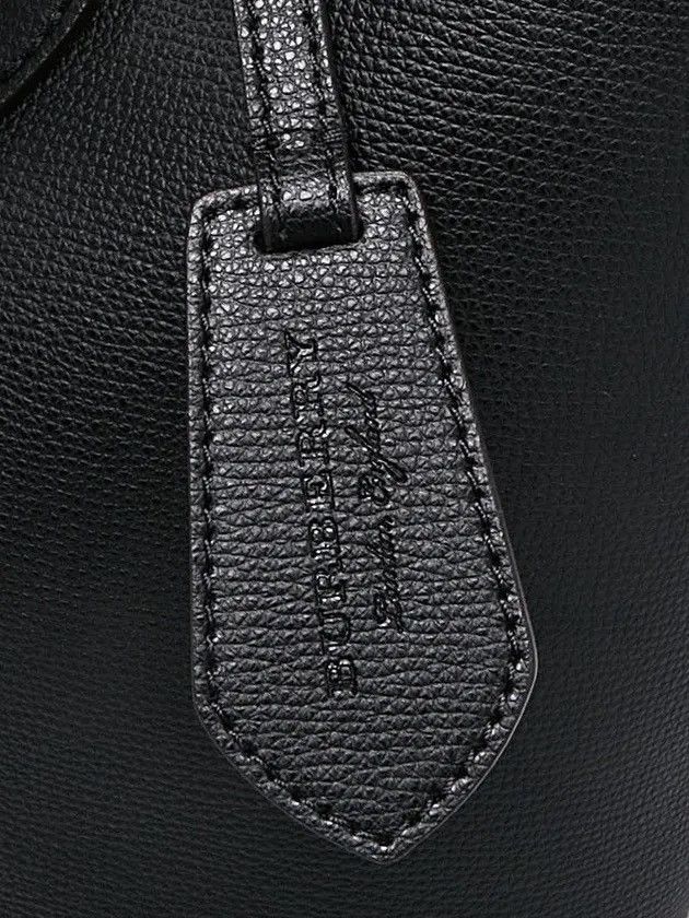 Burberry Grainy Calfskin Haymarket Check Medium Reversible Tote Black Size ONE SIZE - 6 Thumbnail