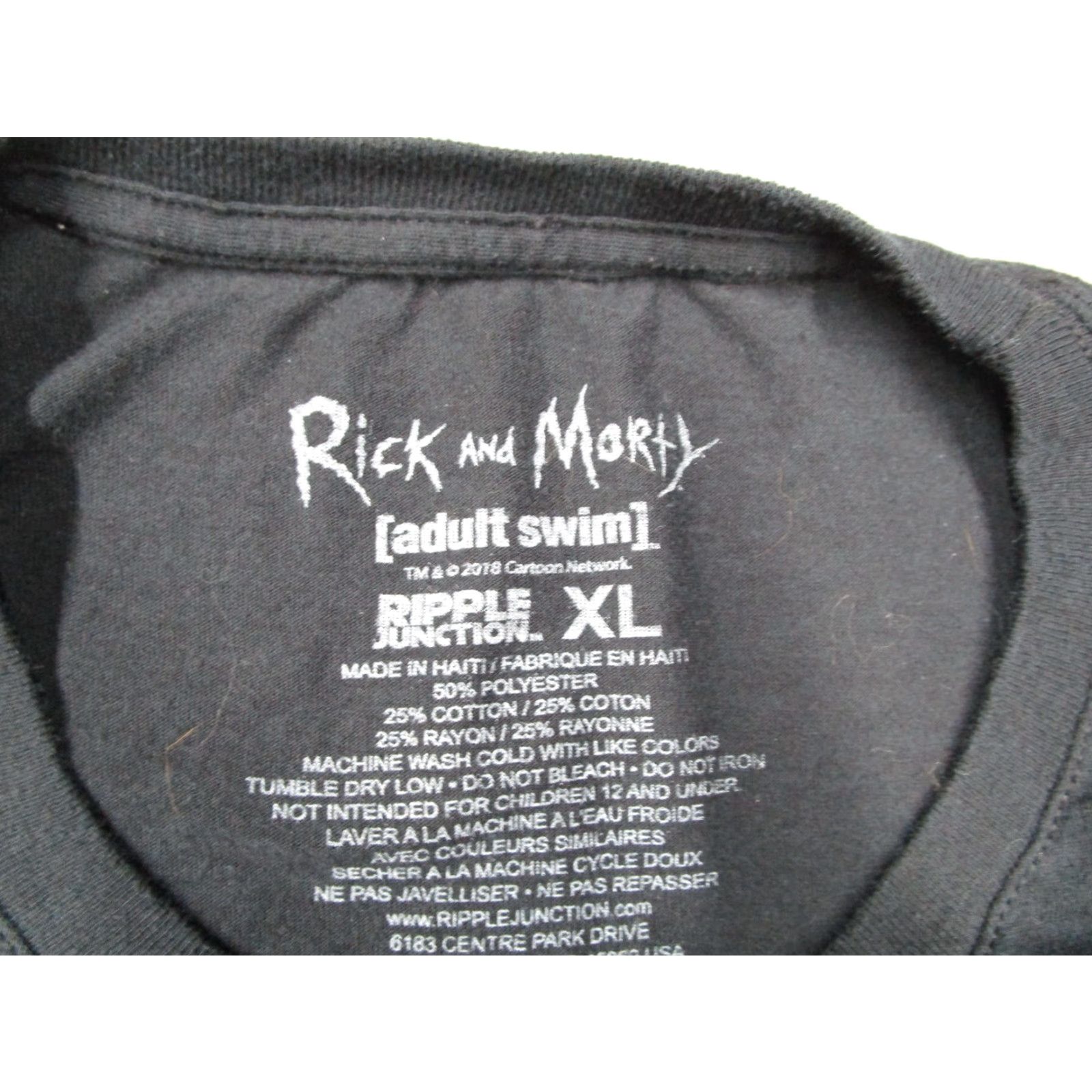 Ripple Junction VINTAGE Ripple Junction Rick & Morty T-Shirt Mens XL Black Cotton Cartoon 2010s Size US XL / EU 56 / 4 - 3 Thumbnail