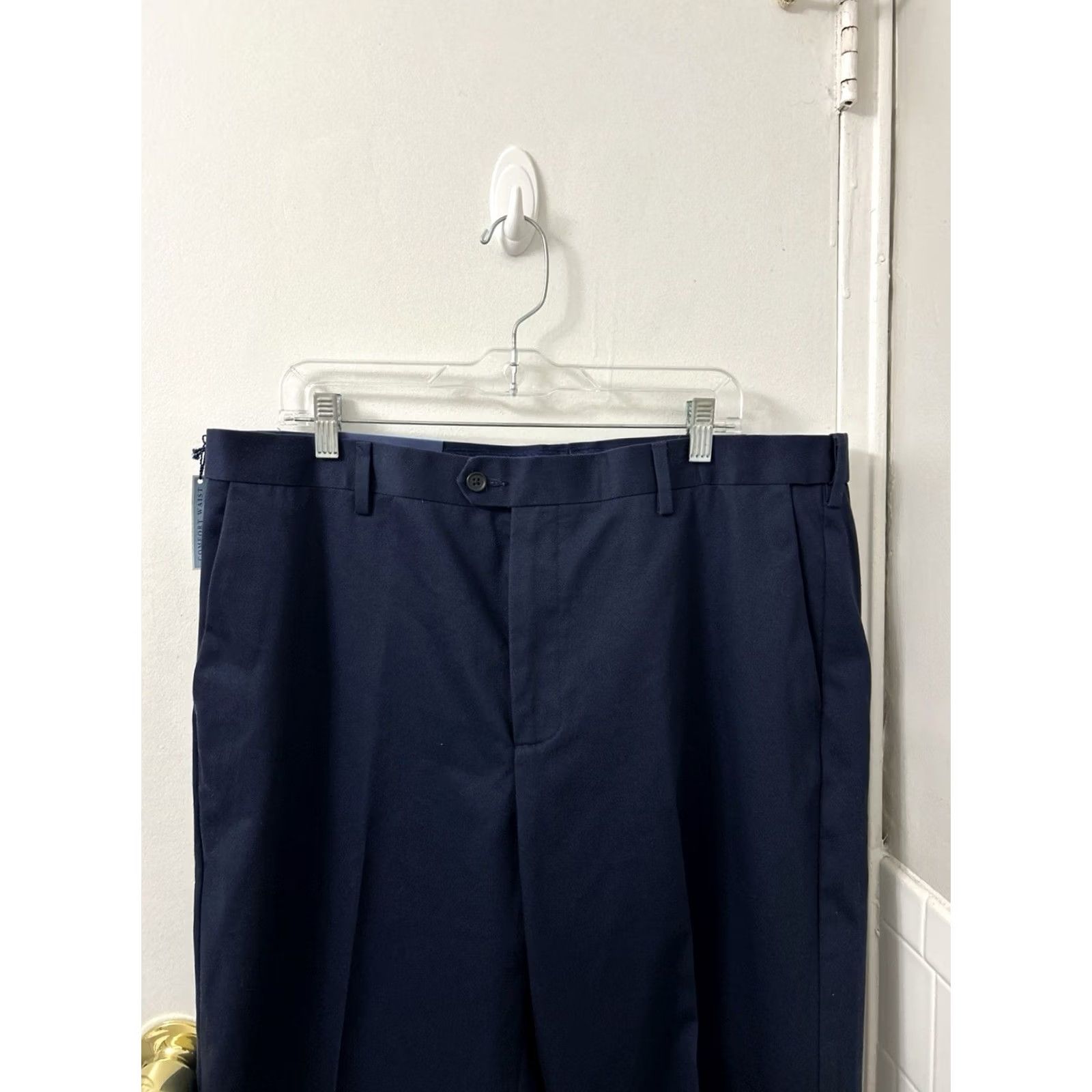 Croft & Barrow Crofts & Barrow Pants Mens 38x30 Navy Blue Classic Fit YKK No Iron Dress Pants Straight Leg 5-Pocket Size US 38 / EU 54 - 6 Thumbnail
