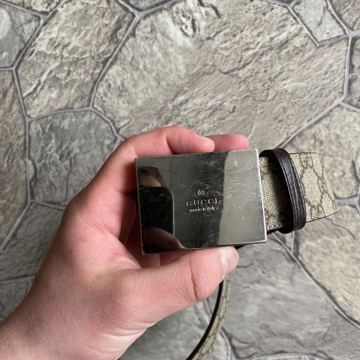 Gucci Vintage Gucci Monogram Belt Size ONE SIZE - 9 Thumbnail