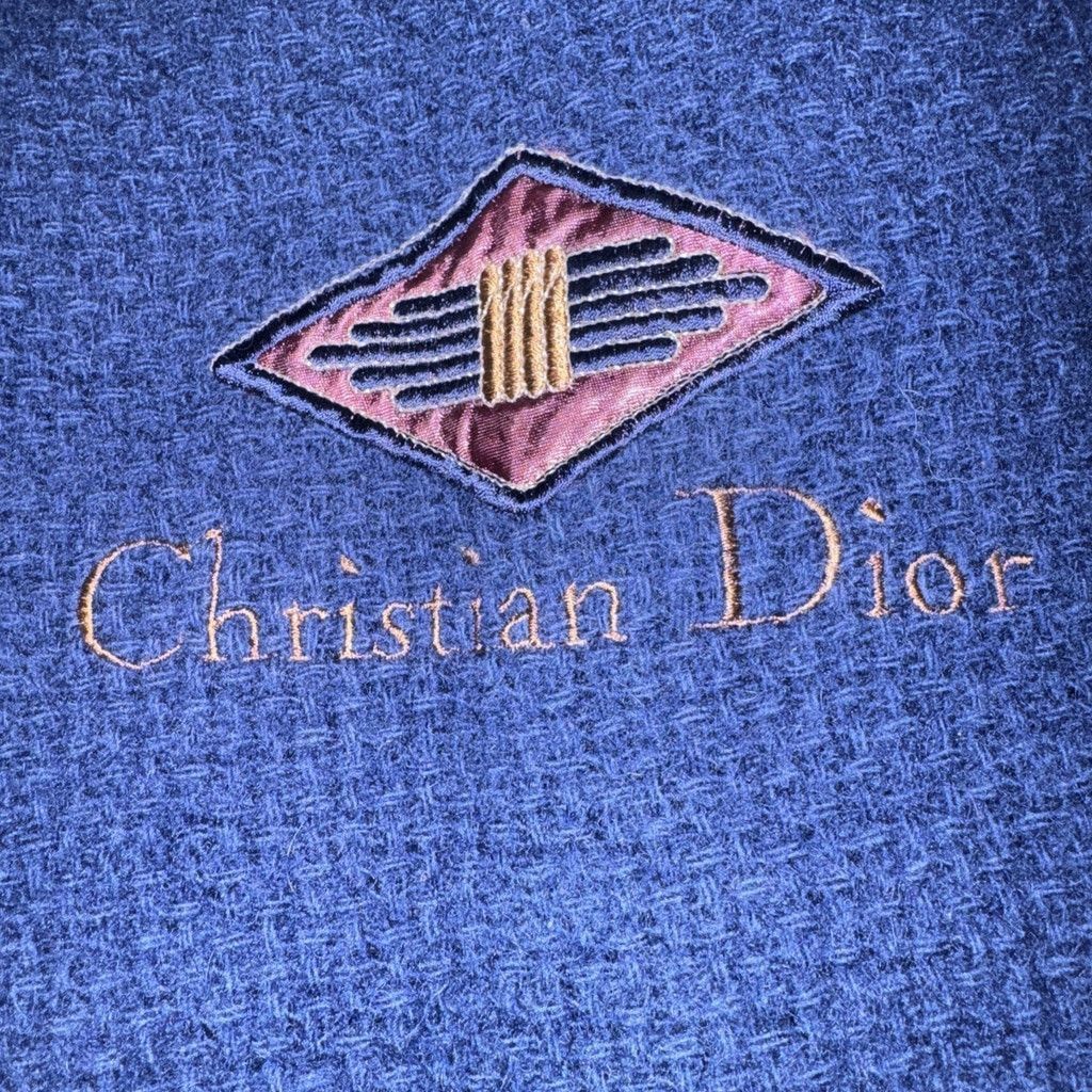 Dior Christian Dior Oblique Throw Blanket Embroidered Logo1990’s Size ONE SIZE - 2 Thumbnail