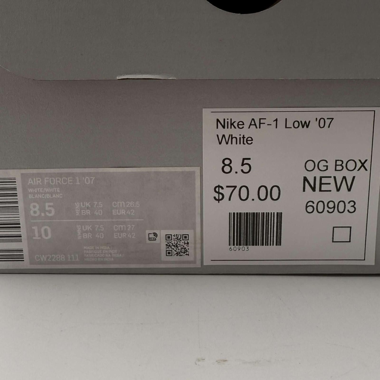 Nike Nike AF-1 Low '07 White 8.5 New Size US 8.5 / EU 41-42 - 8 Thumbnail