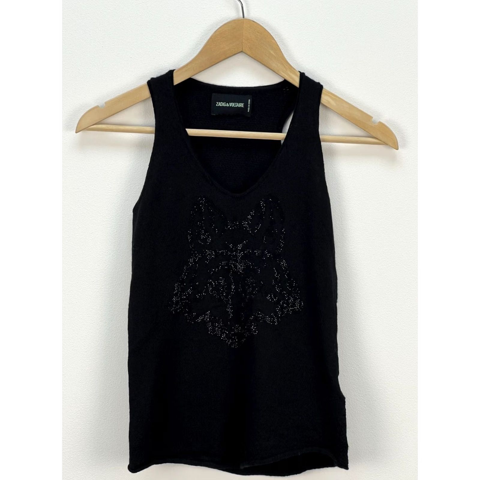 Zadig & Voltaire Zadig & Voltaire Tank Shirt XS Ladies 100% Merino Wool Black Sleeveless Knit Top Weekend Vintage: No Womens XS Black Merino Wool Tank Top Shirt Size XS / US 0-2 / IT 36-38 - 2 Thumbnail