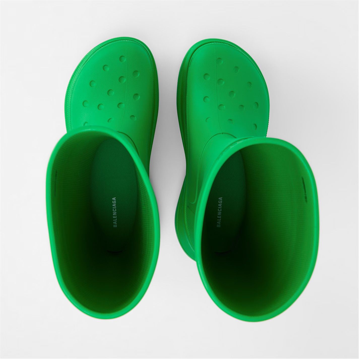 Balenciaga o1g2r1mq0226 Crocs Boots In Green Size US 10.5 / EU 43-44 - 4 Thumbnail
