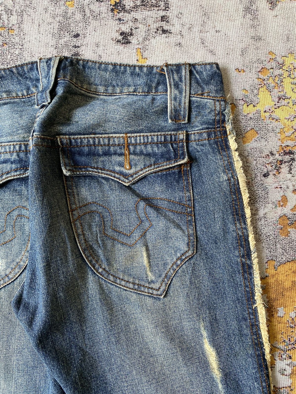 Japanese Brand Philodox Distressed Flare Denim Size US 31 - 16 Thumbnail