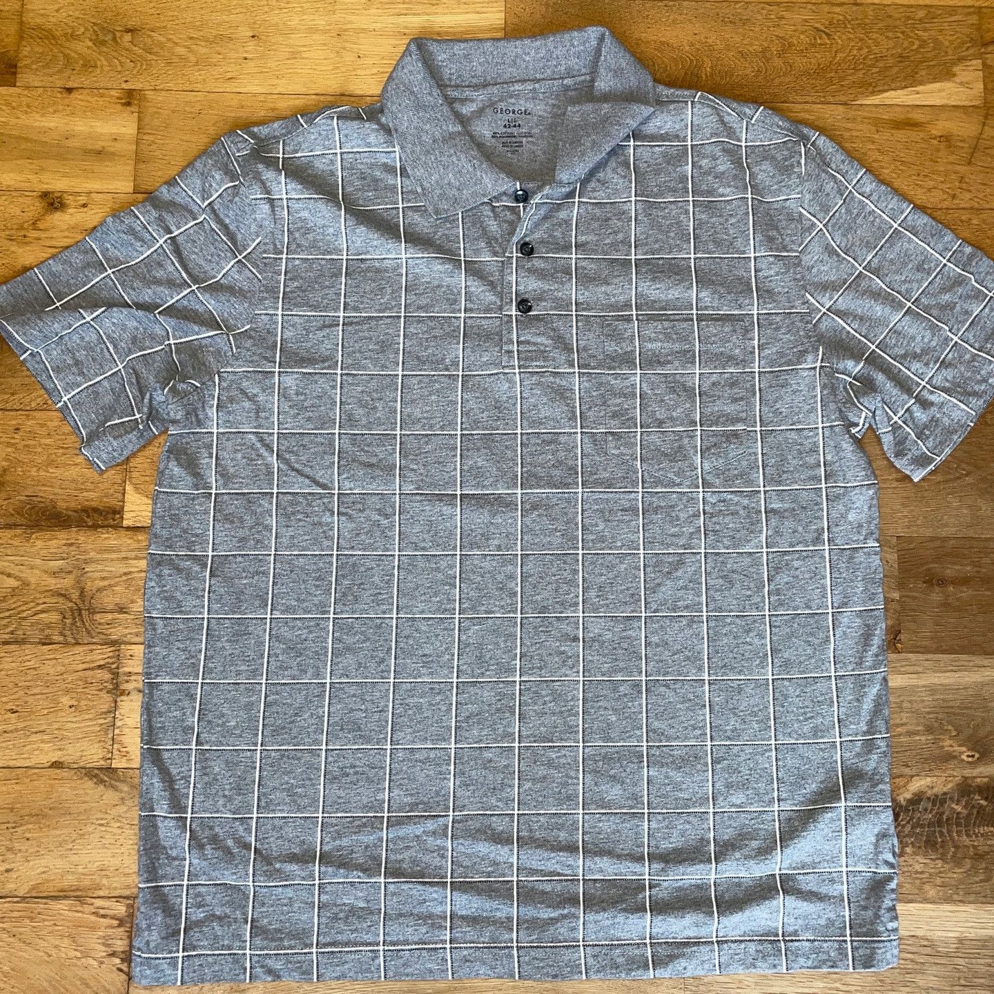 George × Vintage George Men's Fashionable Checkered Polo Shirt Size L Size US L / EU 52-54 / 3 - 1 Thumbnail