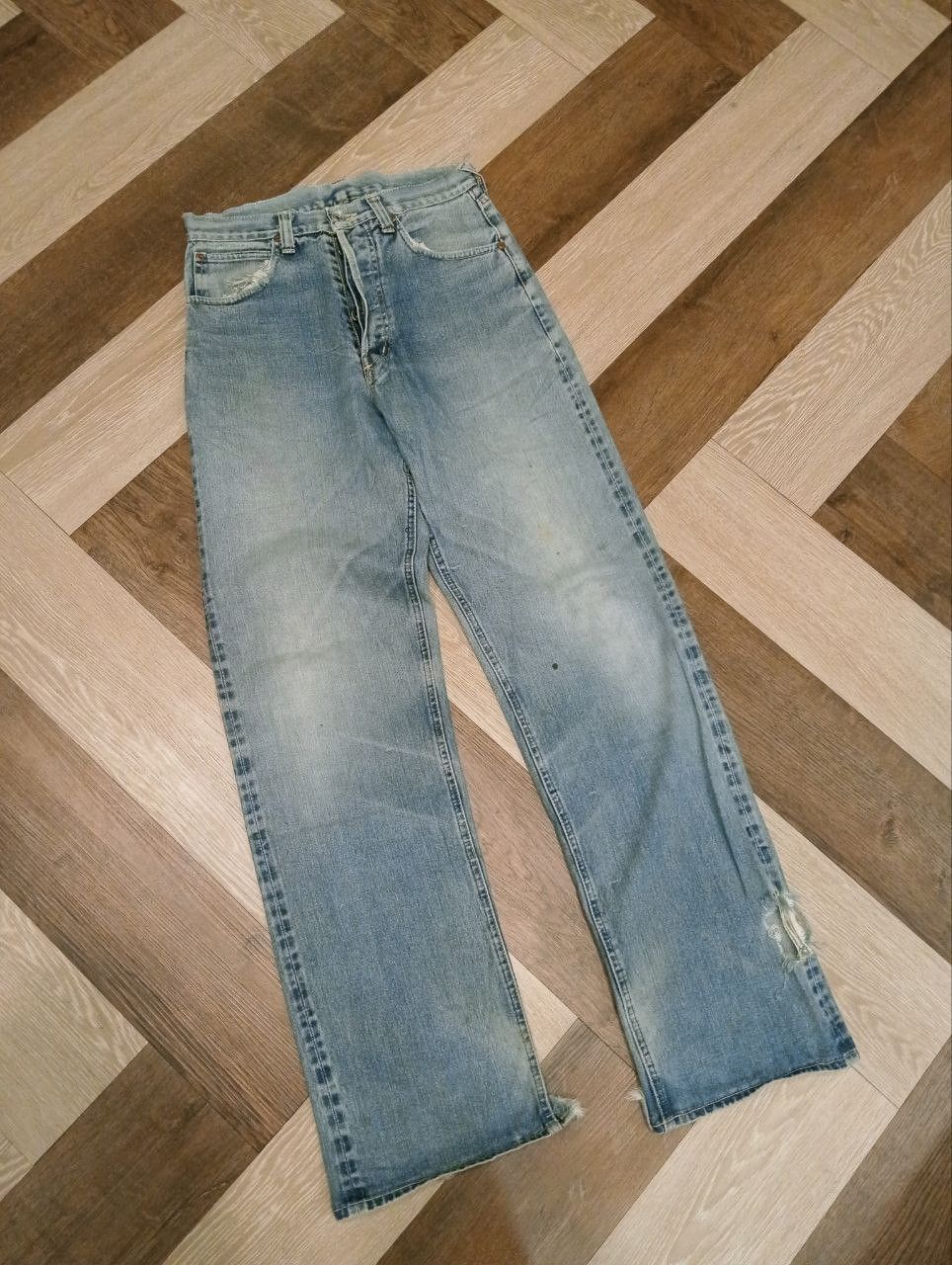 Sugar Cane VINTAGE SUGAR CANE SELVEDGE DISTRESSED JEANS Size US 30 / EU 46 - 2 Thumbnail