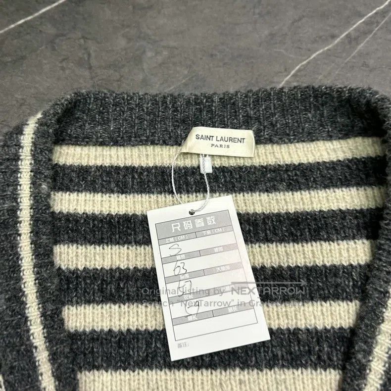 Saint Laurent Paris Wool Knit Cardigan