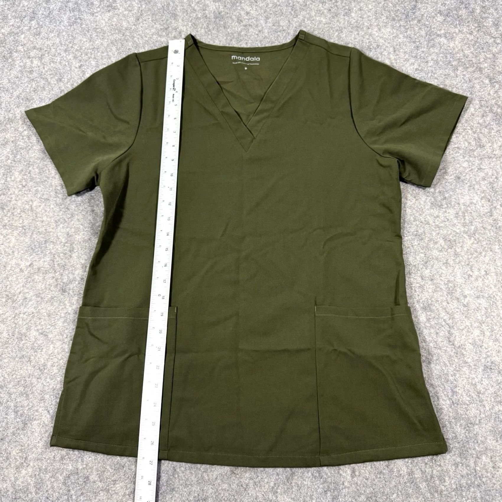 Vintage Mandala Scrubs Shirt Women M Green Equa-Tek Medical Pockets 41" Chest 27" Length/ Sleeve See Photos Vintage? No Size M / US 6-8 / IT 42-44 - 4 Thumbnail