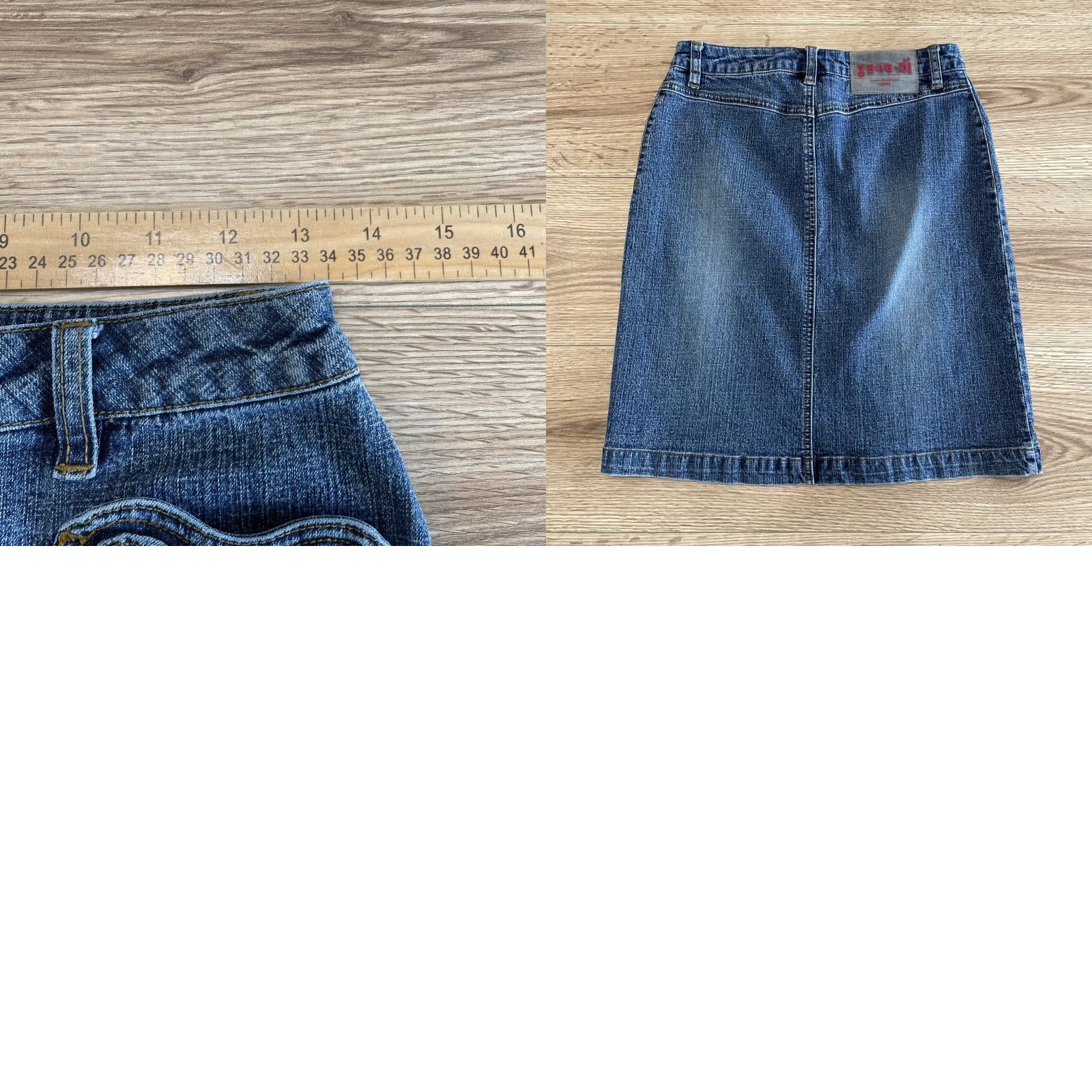 Denime VINTAGE Zana Di Denim Skirt Women Small A-Line Shorts Low Rise Blue Y2K Size 25" / US 0 / IT 36 - 8 Thumbnail