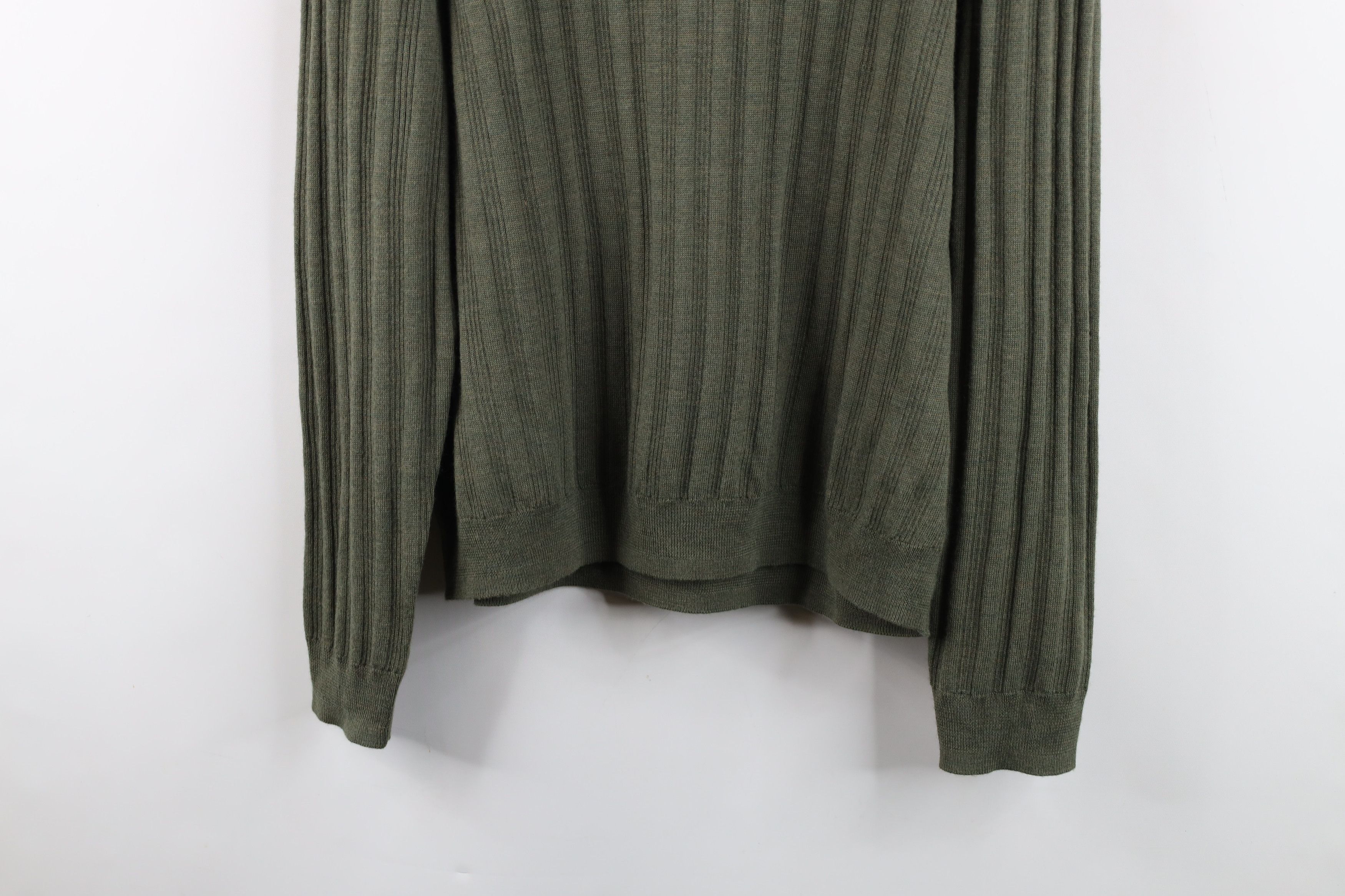 Vintage Vintage 90s Streetwear Ribbed Knit Mock Neck Sweater Size US L / EU 52-54 / 3 - 3 Thumbnail