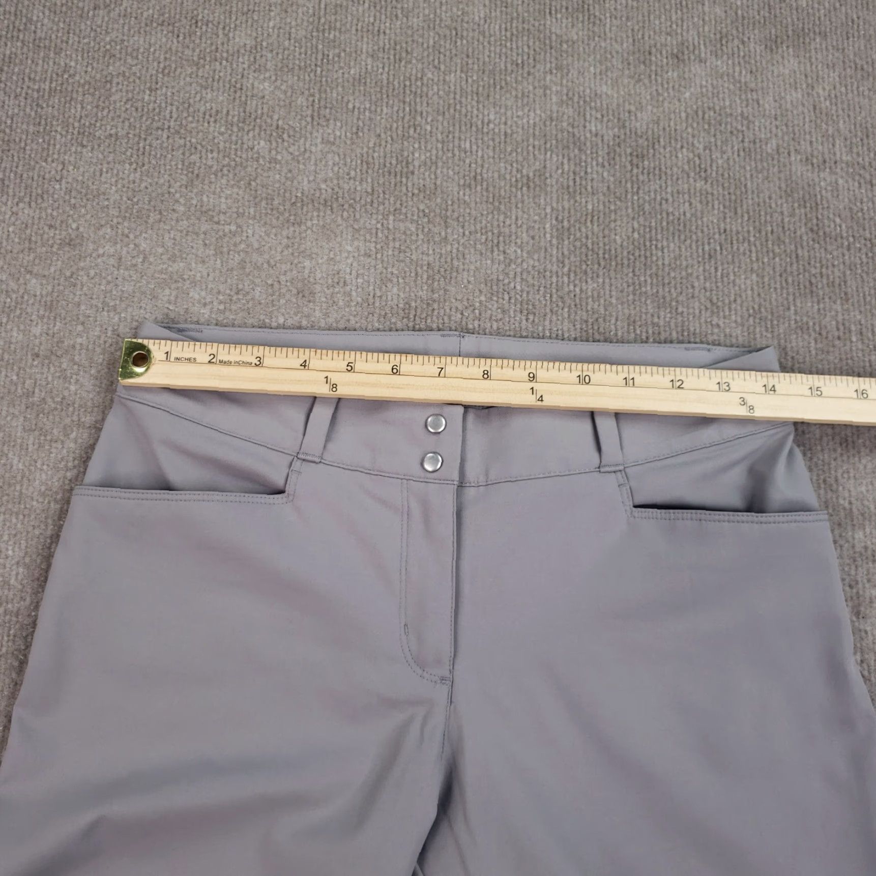 Adidas Adidas Women's Gray Capri Pants Size 2 (29x21) Mid Rise Straight Leg Cotton Blend Size 26" / US 2 / IT 38 - 4 Thumbnail